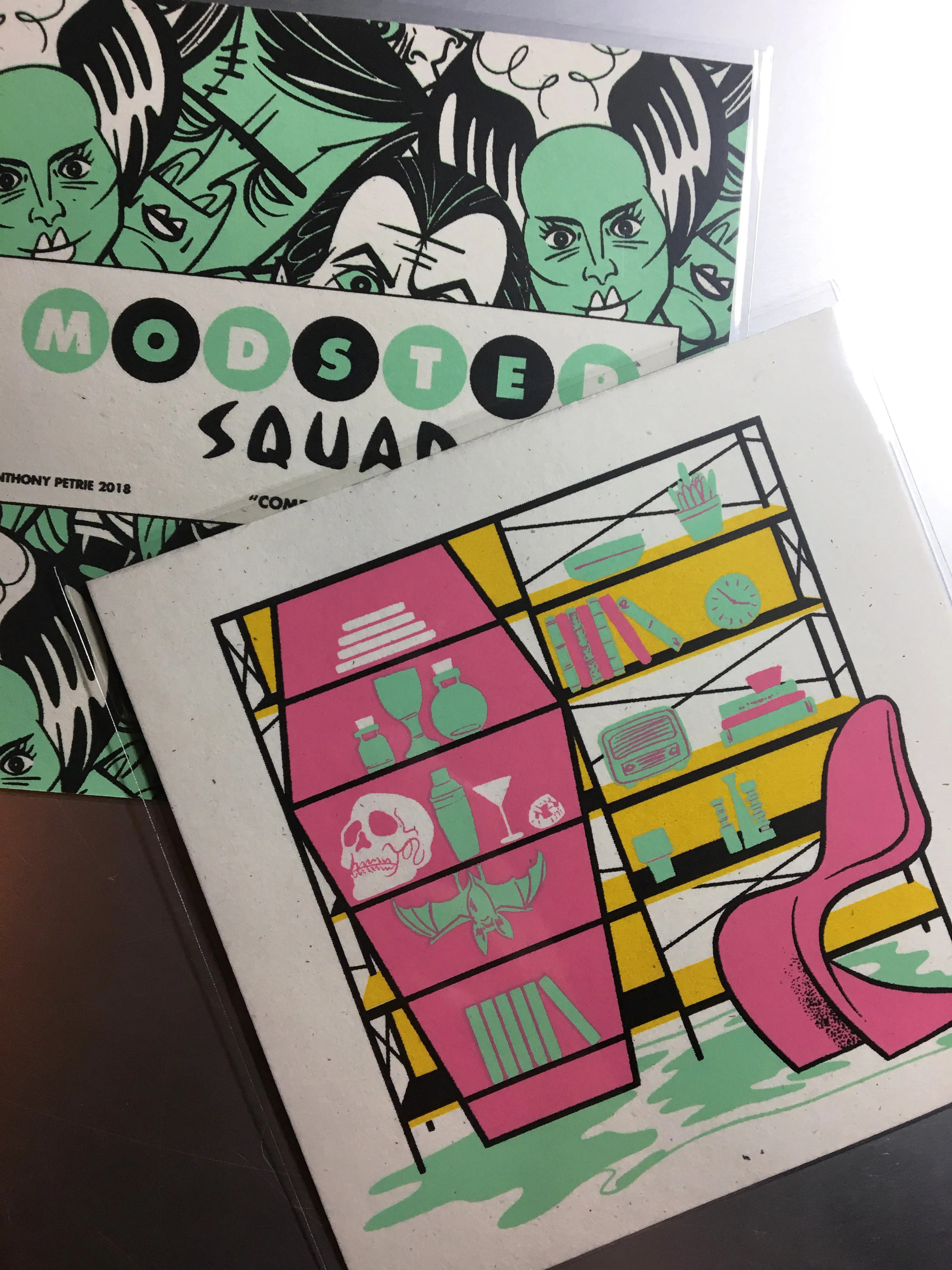 Modster Squad "Comprehensive" 5" x 5" Mini Screen-Print