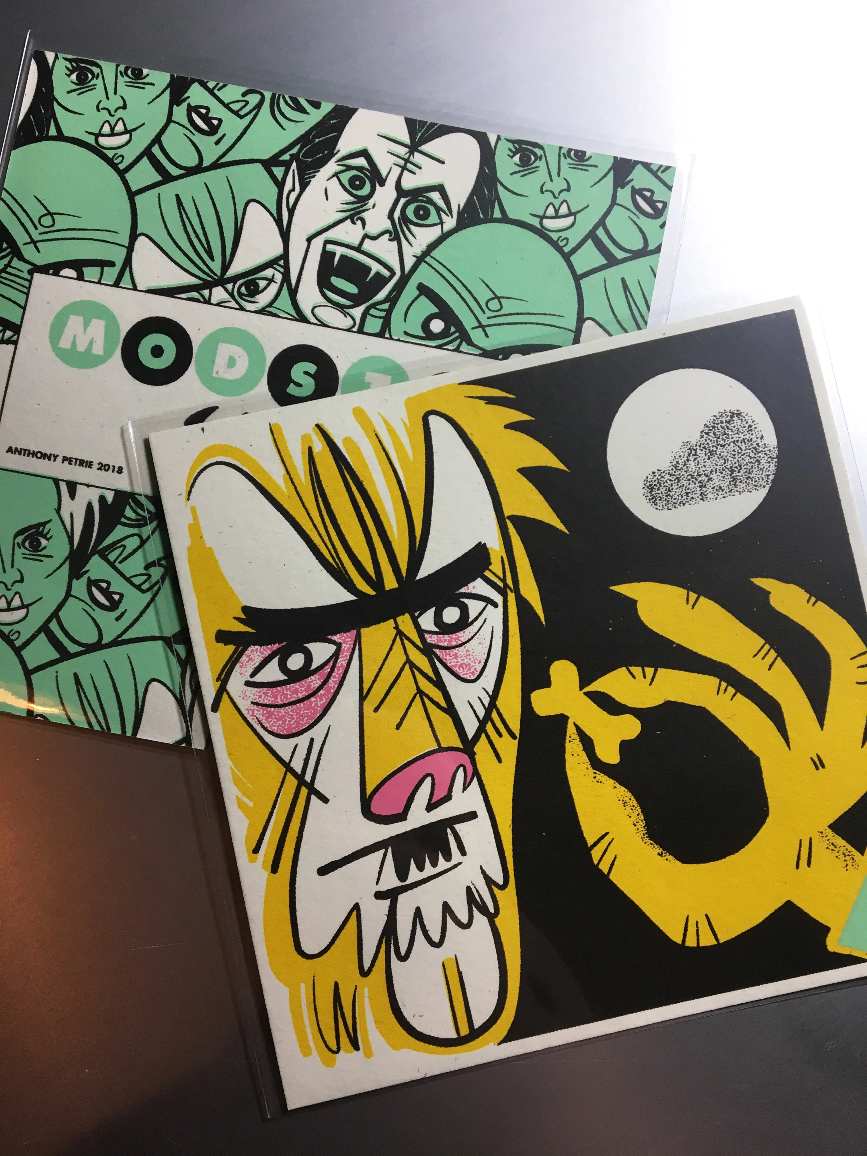 Modster Squad "Puppy Snacks" 5" x 5" Mini Screen-Print