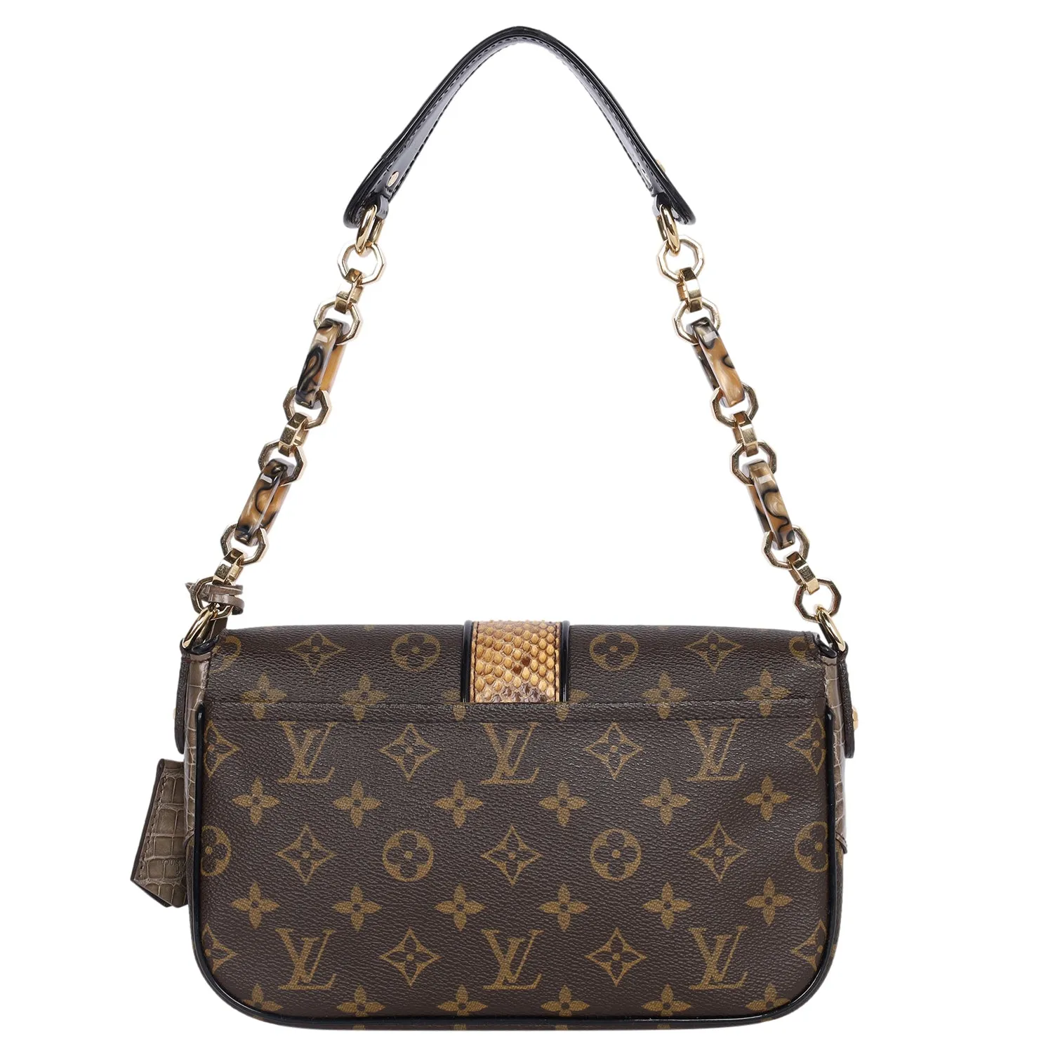 Monogramissime Alligator & Python Shoulder Bag