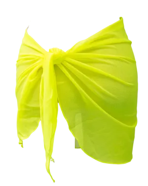Neon Yellow Mesh Sarong