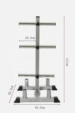 OLYMPIC BARBELL & GYM WEIGHT PLATES STORAGE TREE RACK