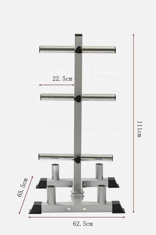 OLYMPIC BARBELL & GYM WEIGHT PLATES STORAGE TREE RACK