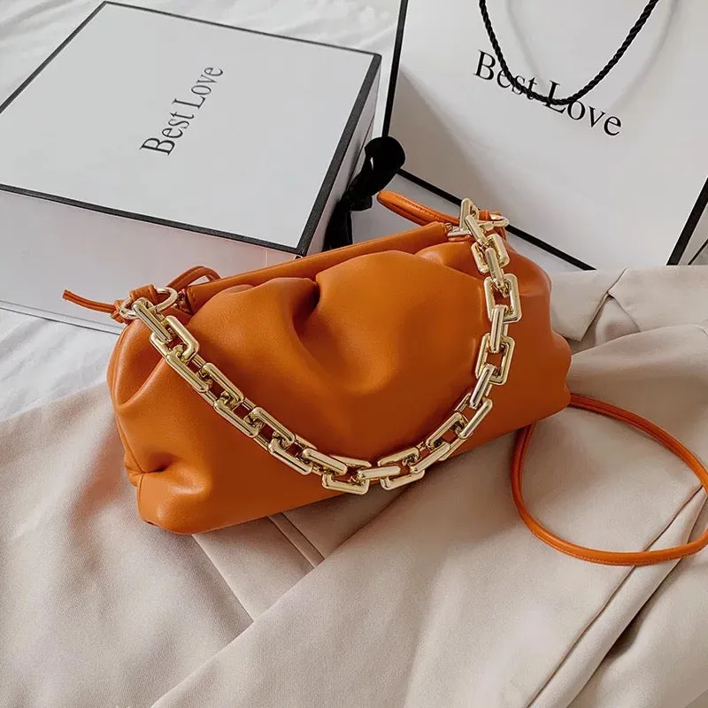 Orange Zinnia Chain Sling Bag