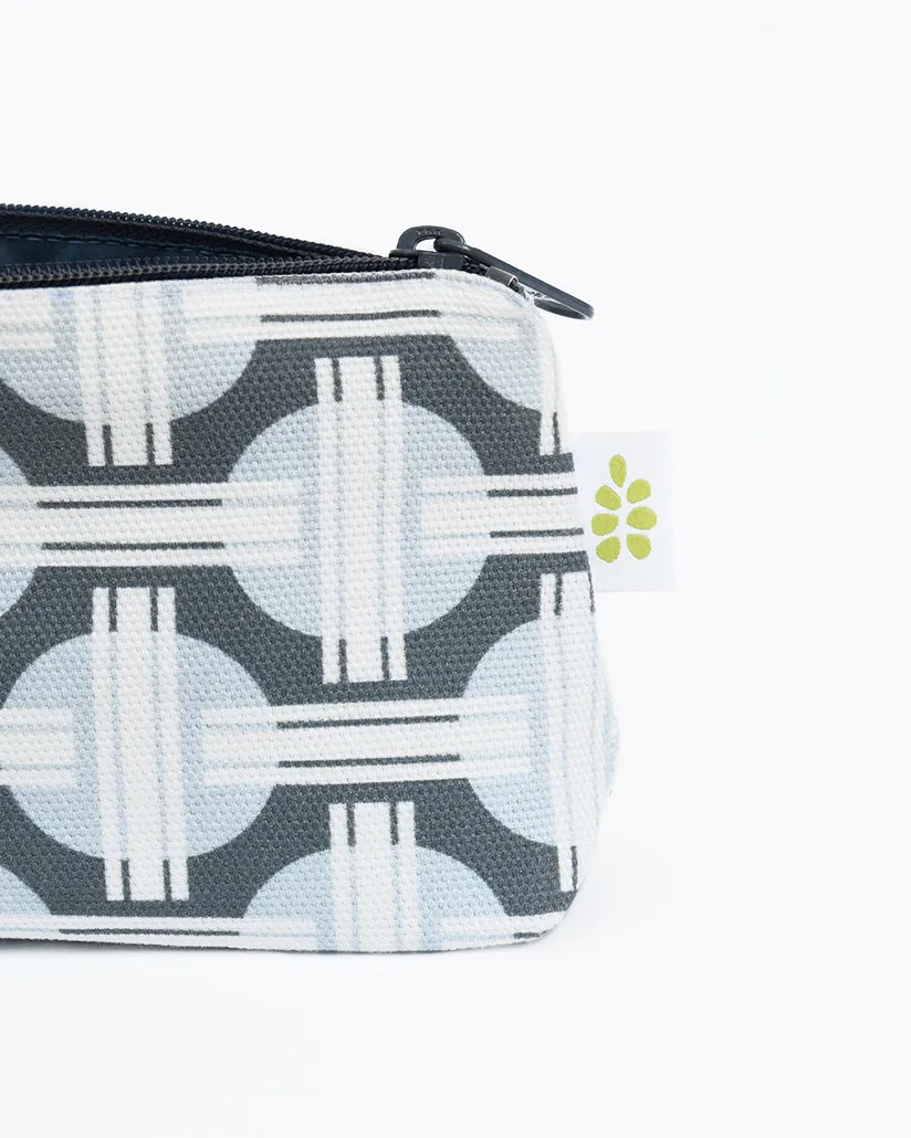 Orient Zipper Mini Pouch – Powder Blue (8" x 4.5" x 2")