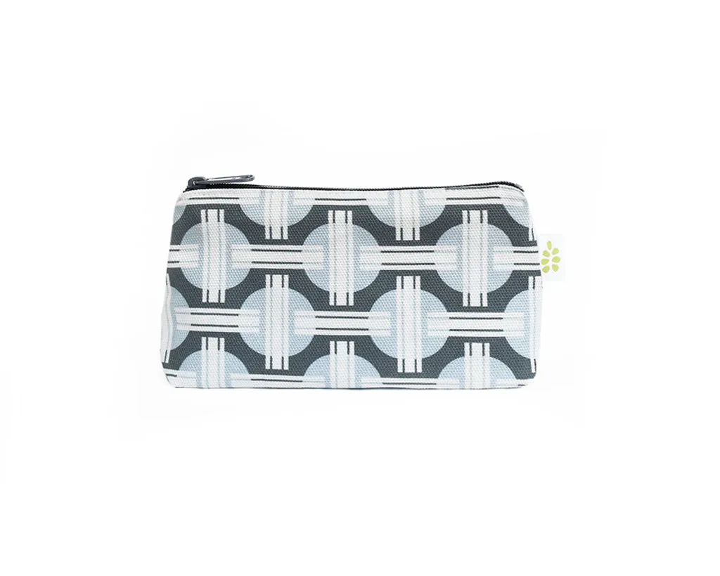 Orient Zipper Mini Pouch – Powder Blue (8" x 4.5" x 2")