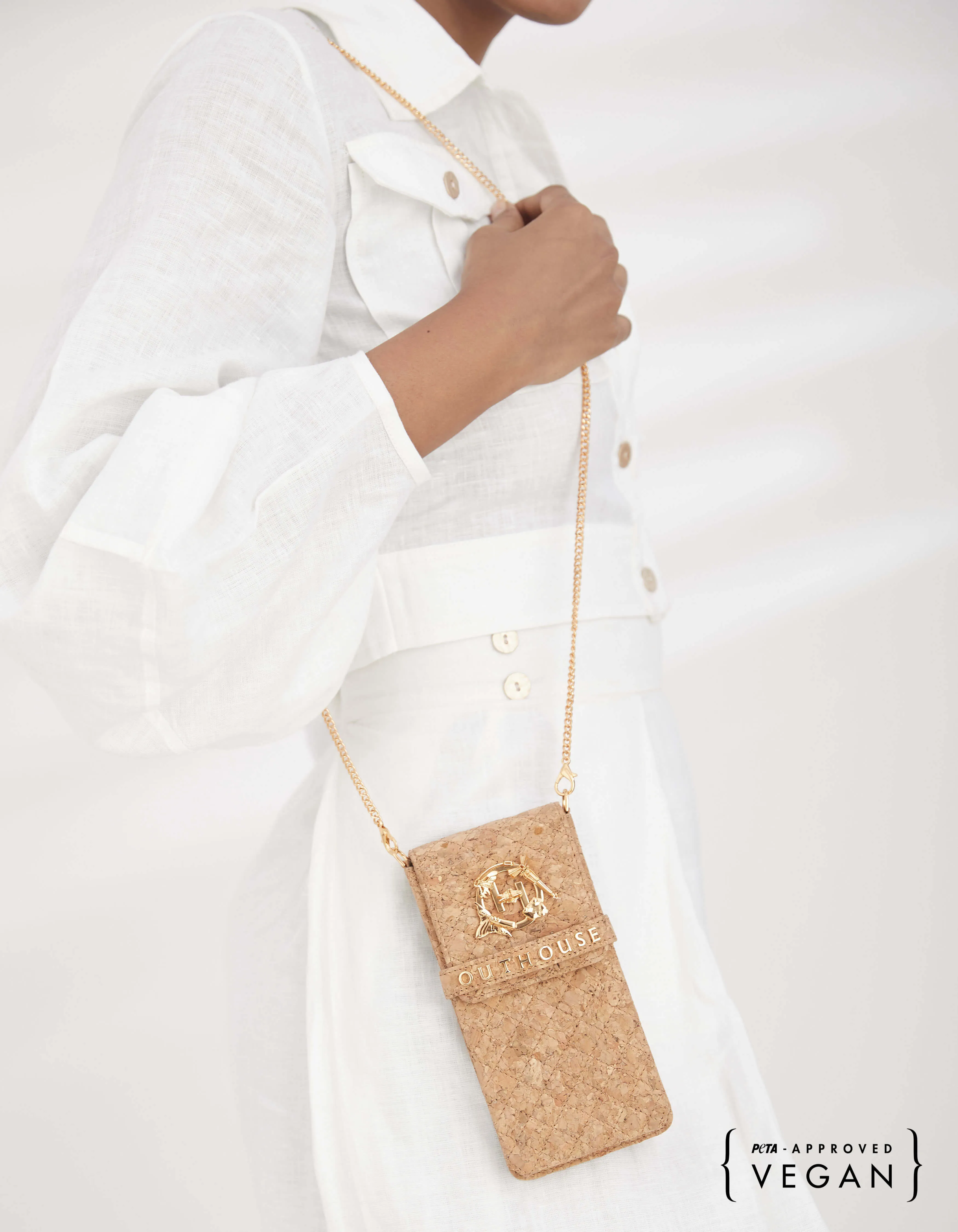 Outhouse   -   OH V Birdy The Oh V Birdy Phone Bag - Beige Cork