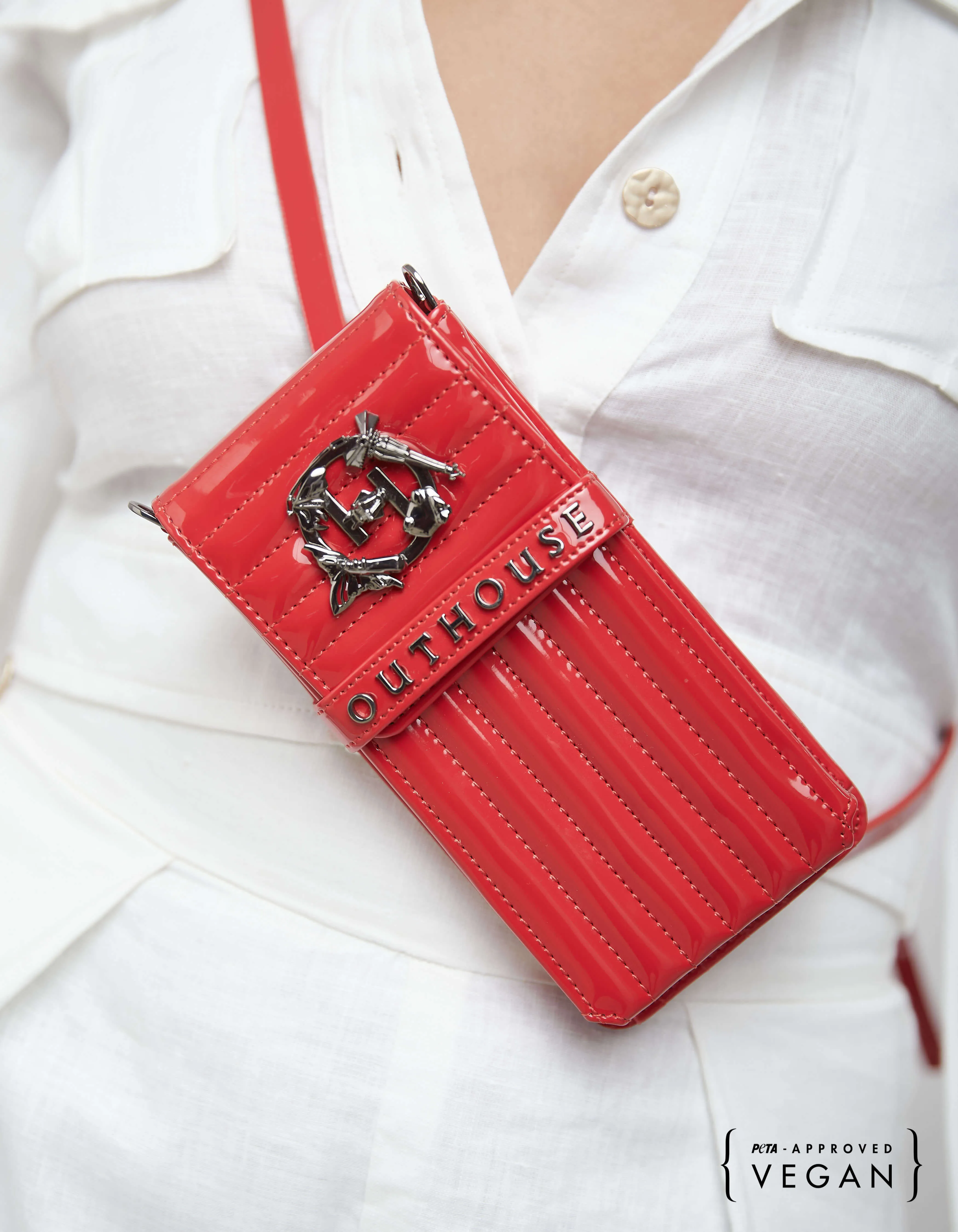 Outhouse   -   OH V Birdy The Oh V Birdy Phone Bag - Scarlet Red