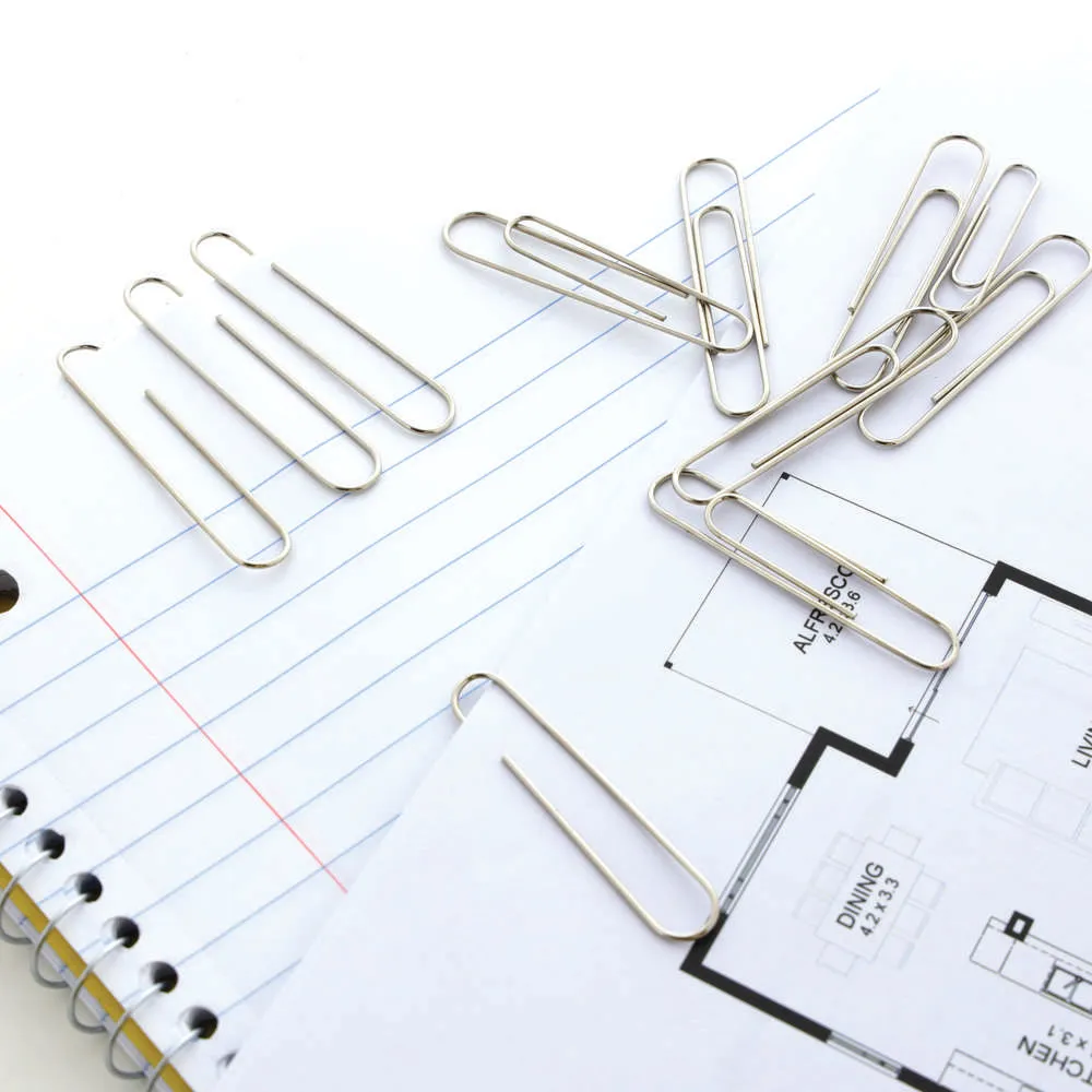 Paper Clip (33mm) No.1 Regular Silver (200/Pack)