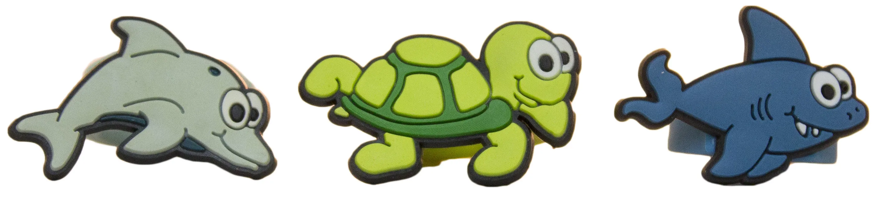 Party Pack! Set of 6 Assorted Colorful Silicone Sea Life Rings