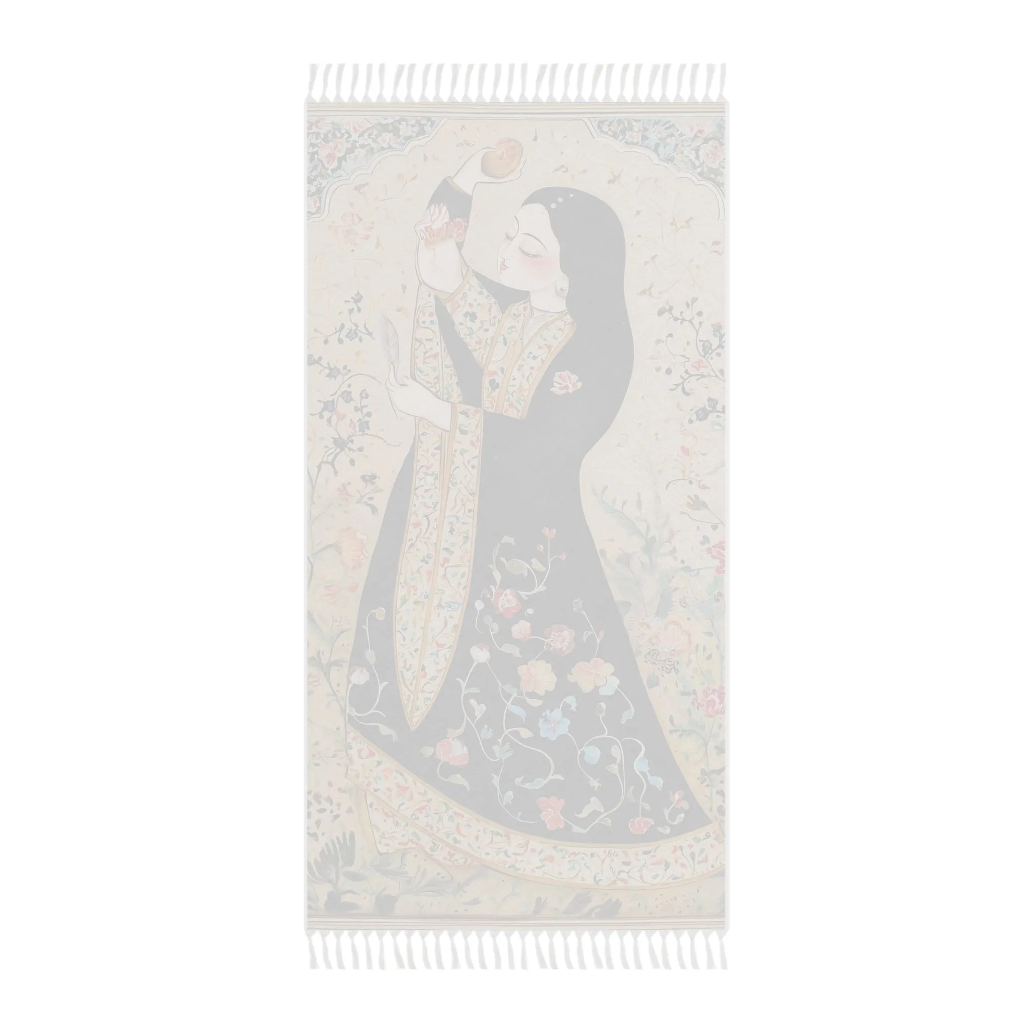 Persian Art Elegance Floral Beach Towel