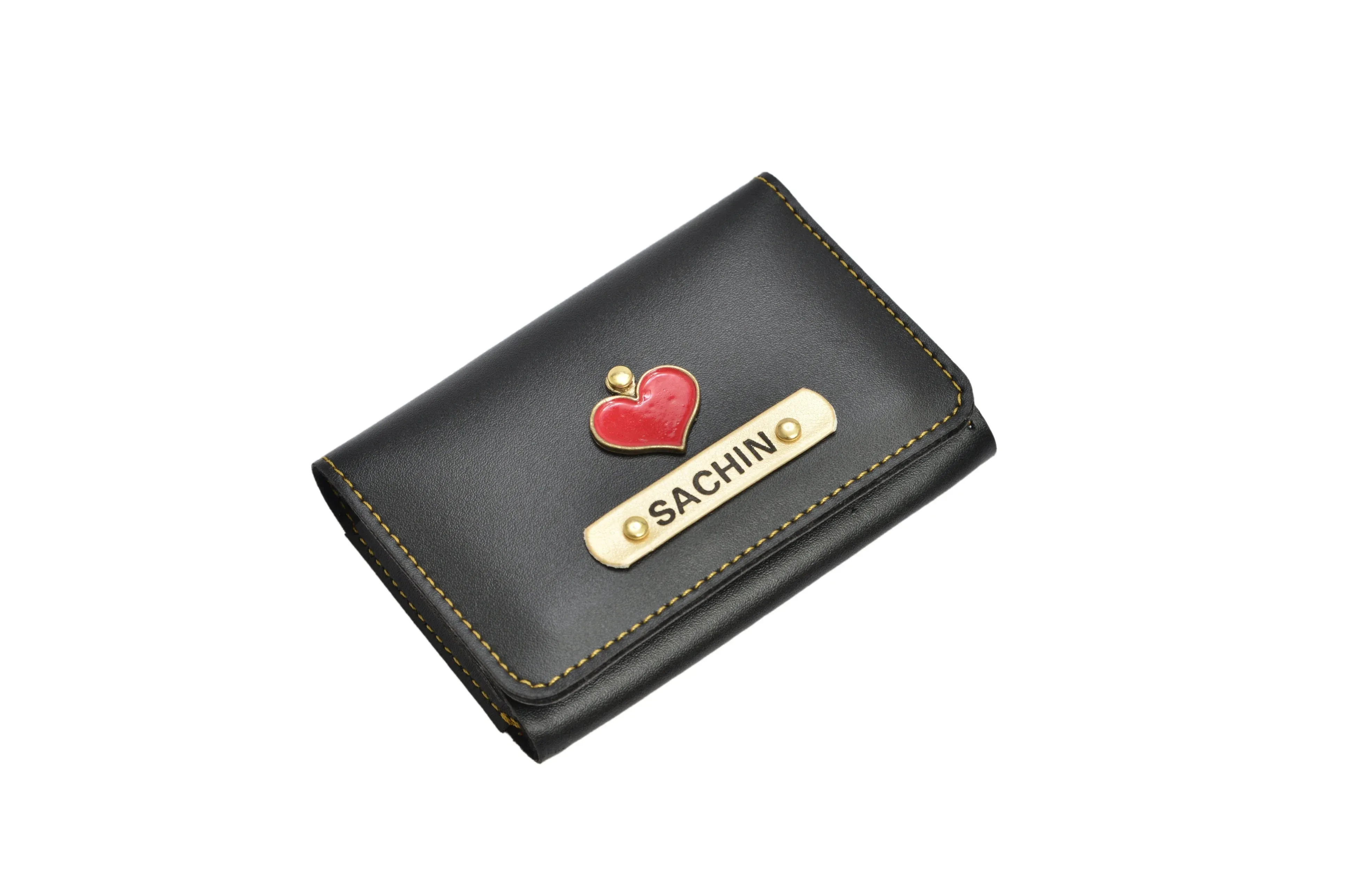 Personalized Business - Visitng Card Holder Vegan Leather - Black