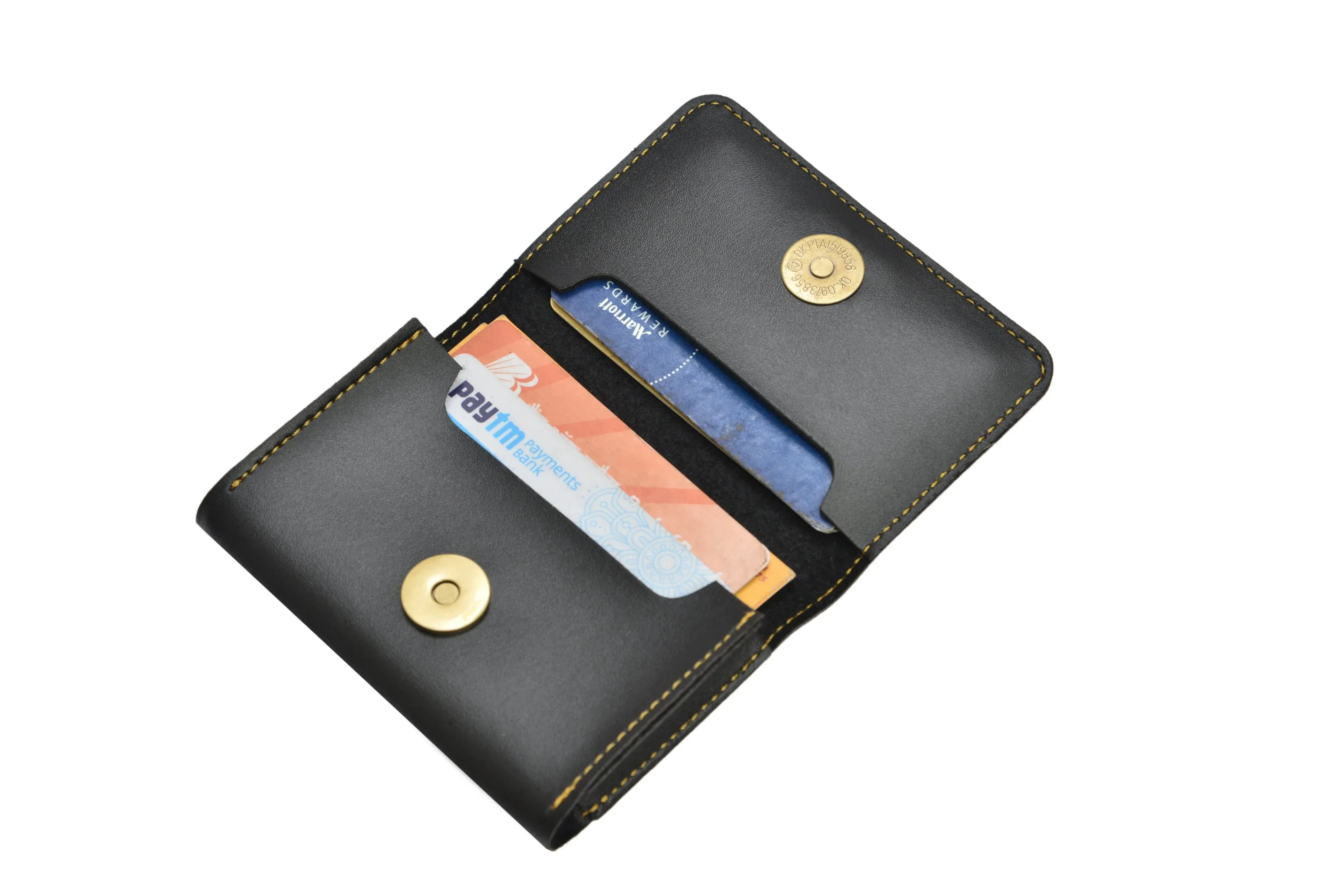 Personalized Business - Visitng Card Holder Vegan Leather - Black