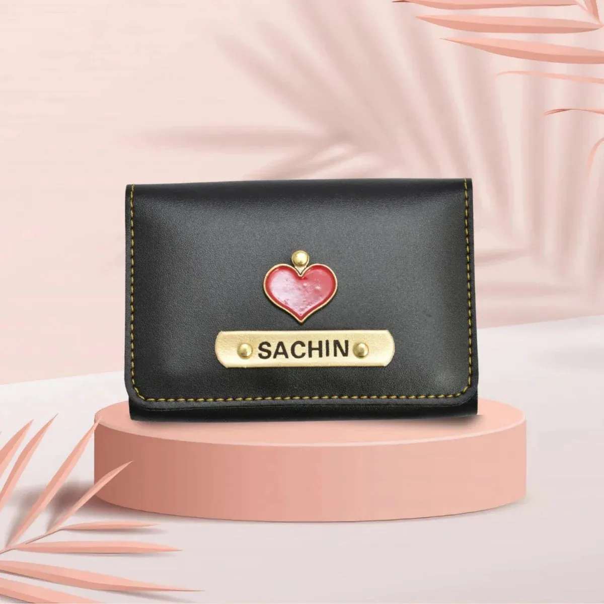Personalized Business - Visitng Card Holder Vegan Leather - Black