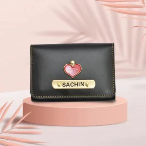 Personalized Business - Visitng Card Holder Vegan Leather - Black