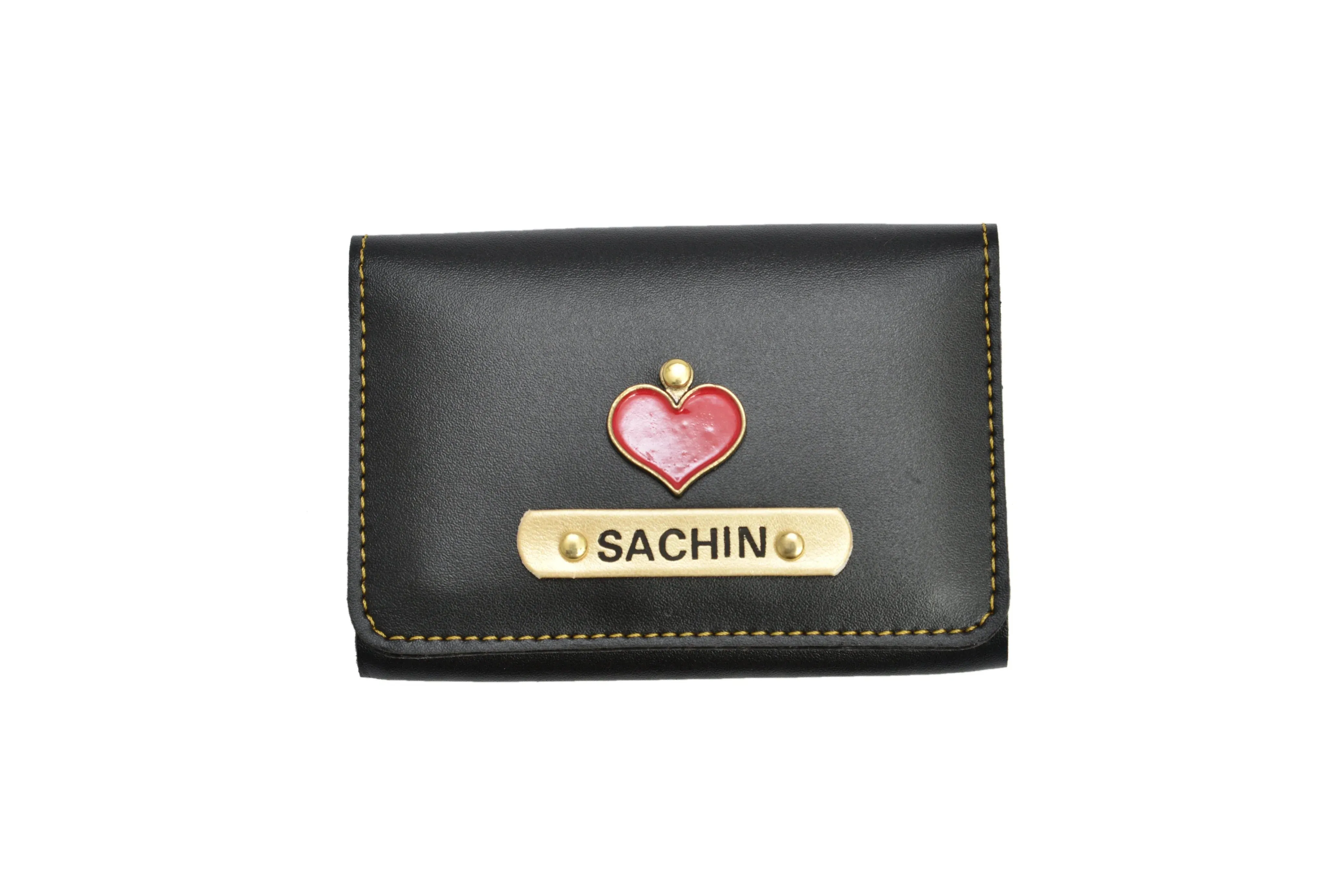 Personalized Business - Visitng Card Holder Vegan Leather - Black