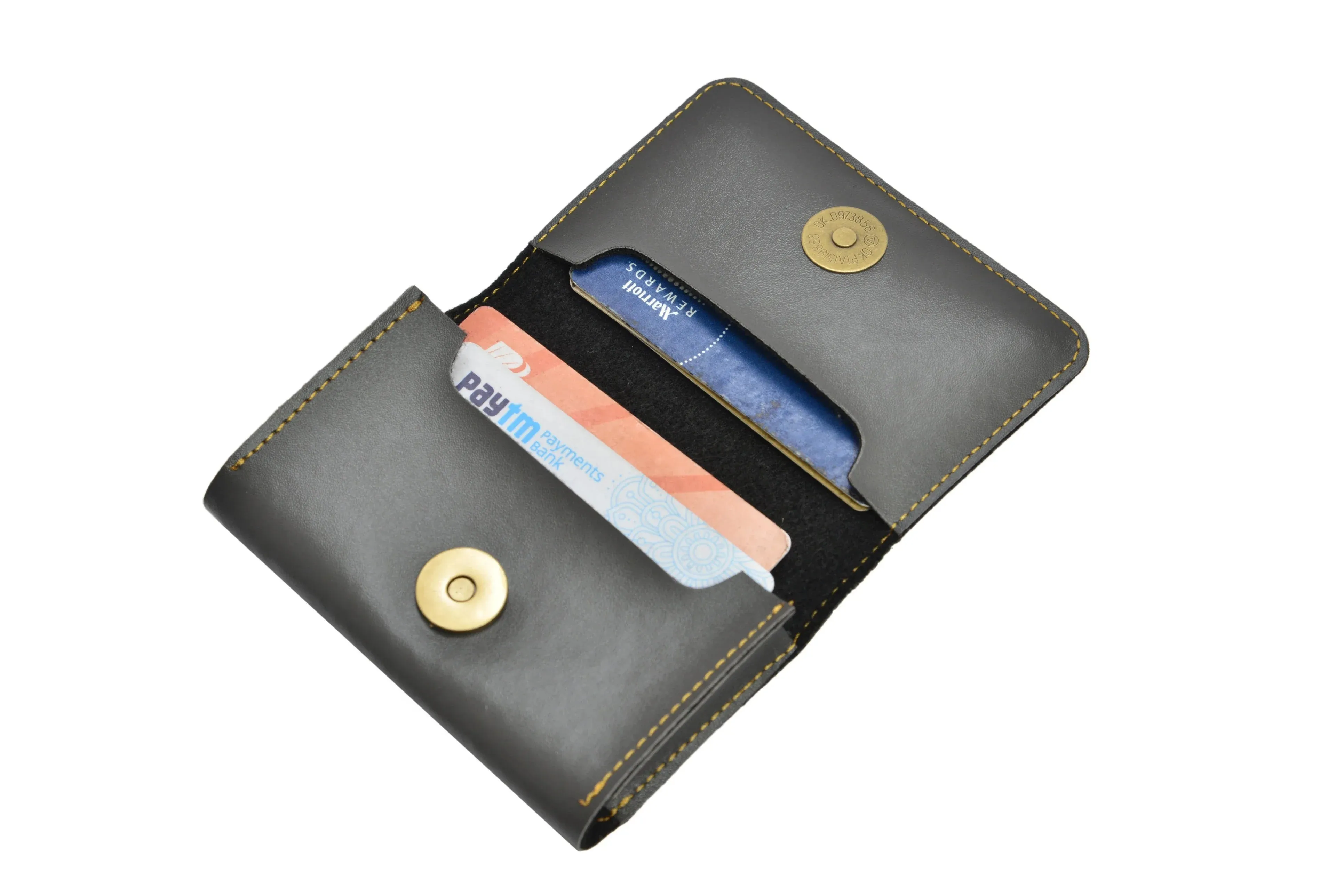Personalized Business - Visitng Card Holder Vegan Leather - Grey
