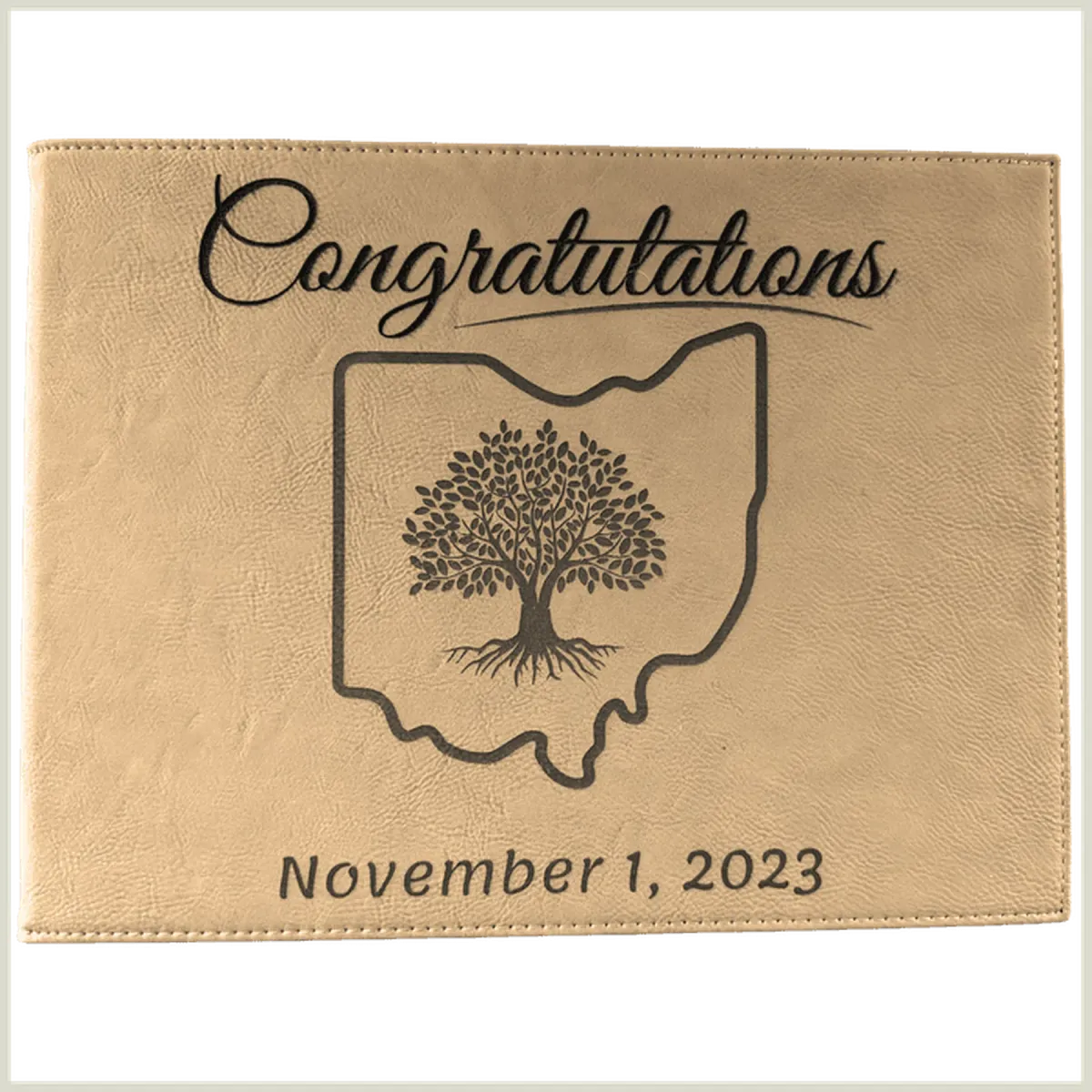 Personalized Certificate Holder in Leatherette Colors