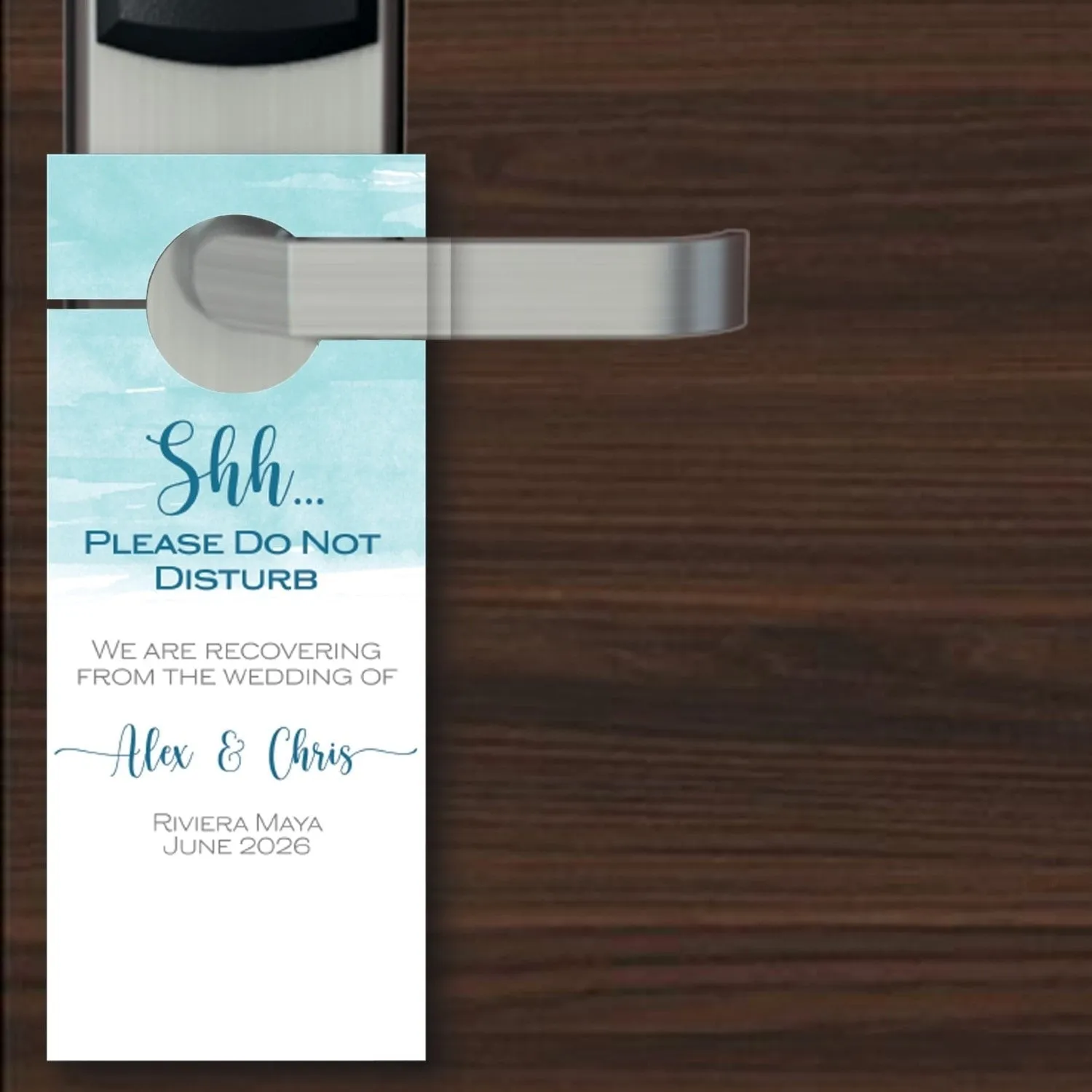 Personalized Destination Wedding Door Hangers - Beach Sand Dollar