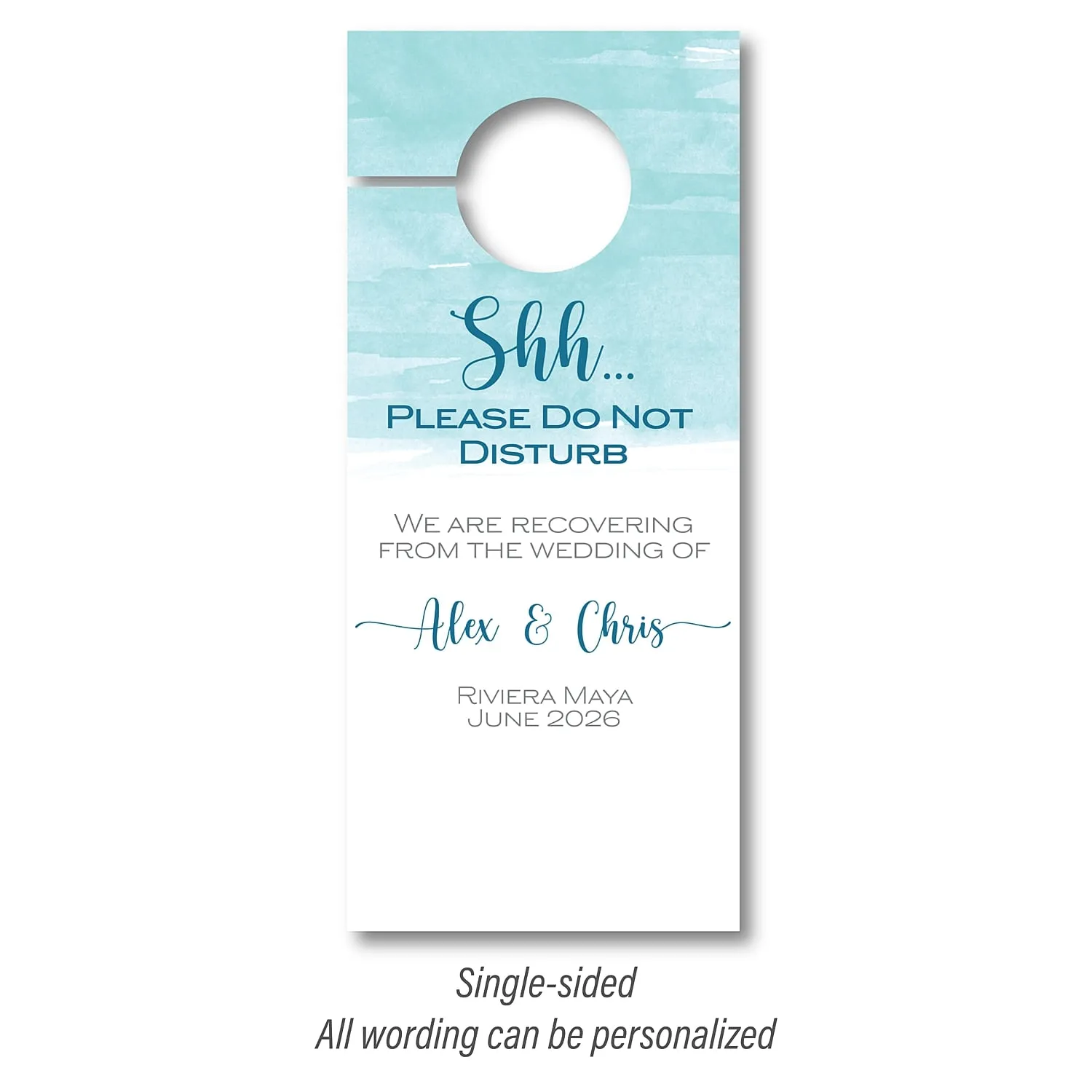 Personalized Destination Wedding Door Hangers - Beach Sand Dollar