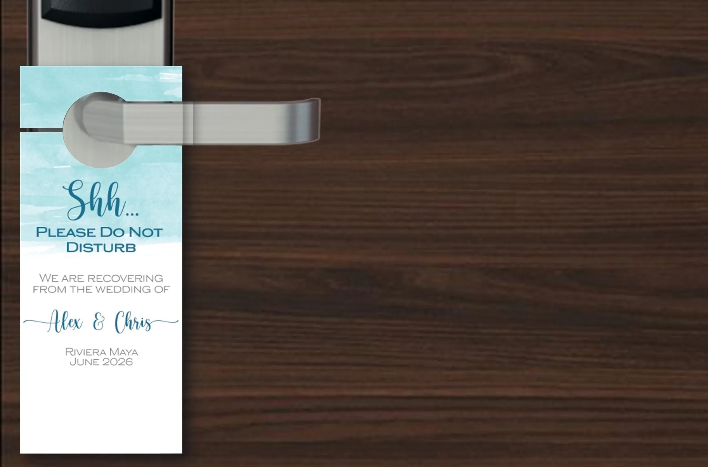 Personalized Destination Wedding Door Hangers - Beach Sand Dollar