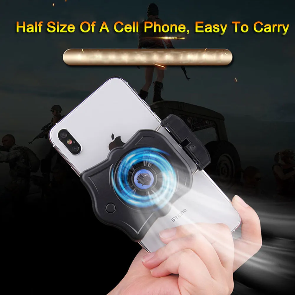 Phone Cooler For Gamer Adjustable Fan Holder Cooling Pad Mobile Cooler Radiator Heat Sink black