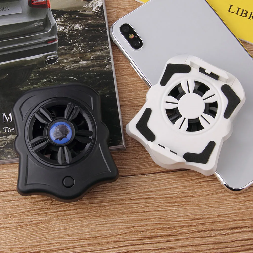 Phone Cooler For Gamer Adjustable Fan Holder Cooling Pad Mobile Cooler Radiator Heat Sink black