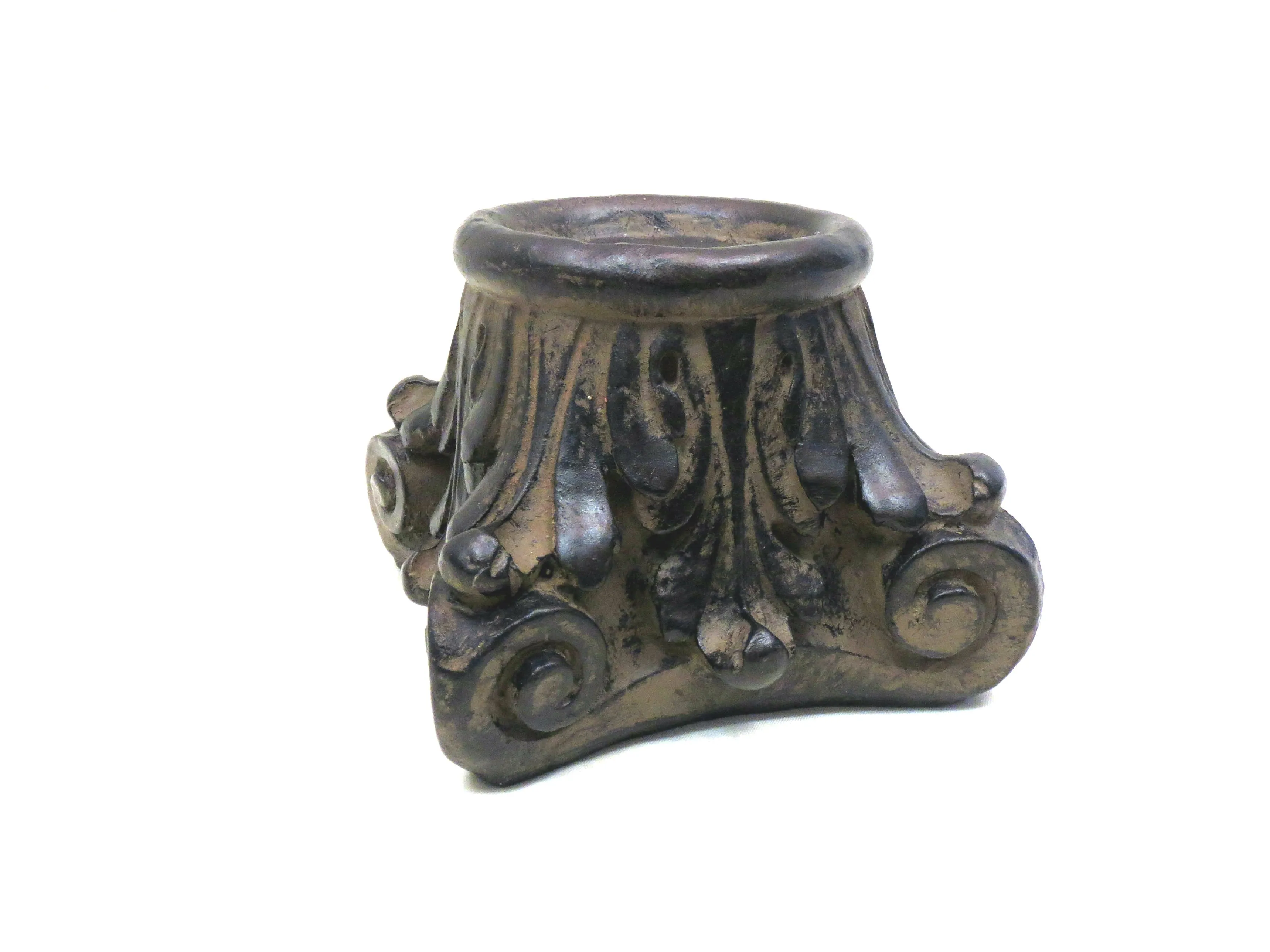 Pillar Candle Holder | 5" x 6" Ceramic Sandoval