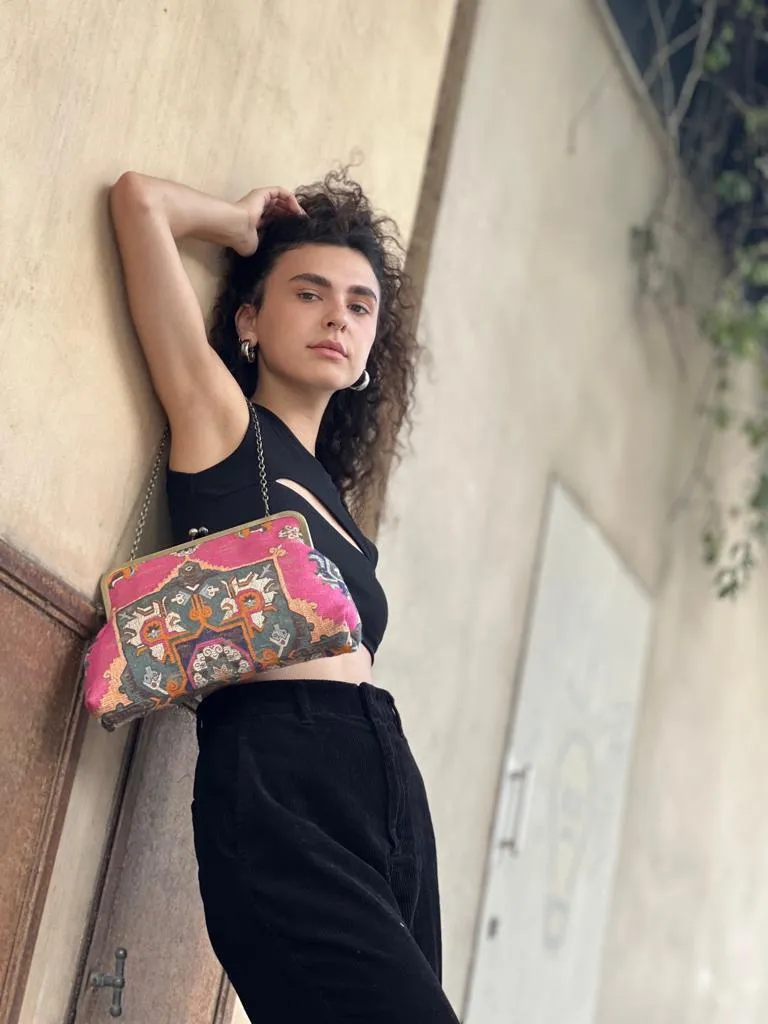 Pink Tribal Valerie Side Bag