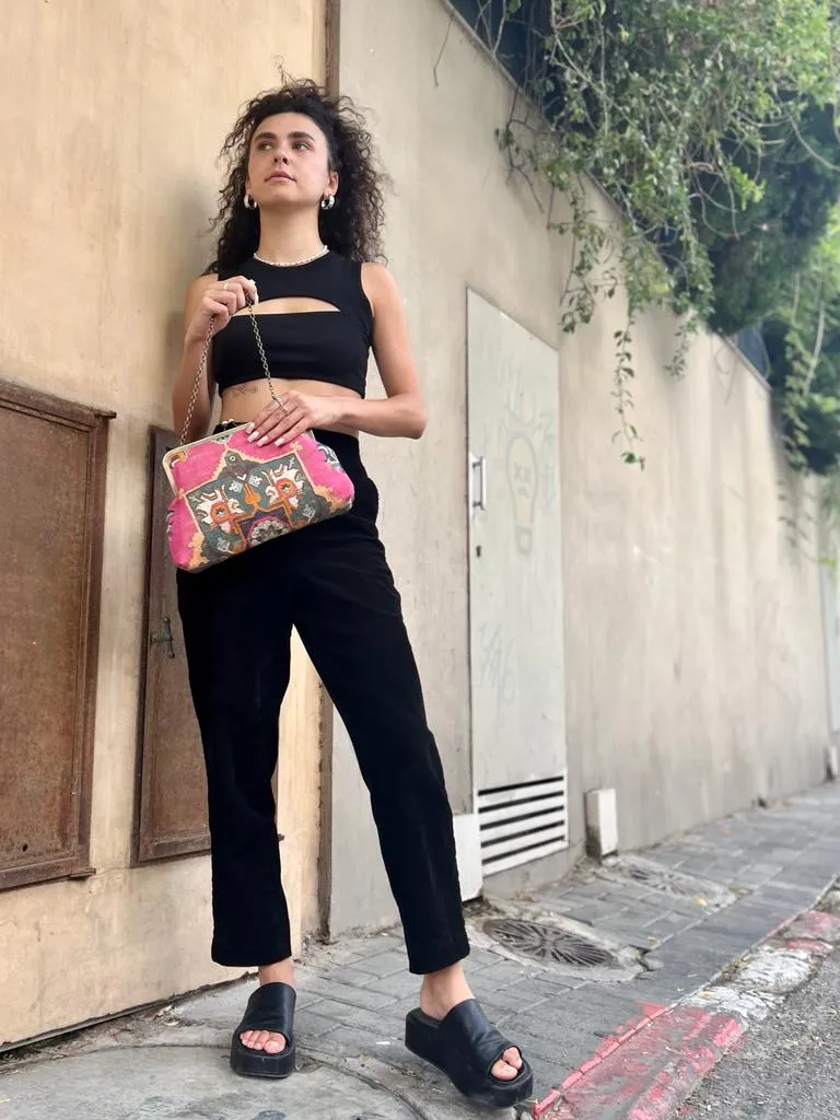 Pink Tribal Valerie Side Bag