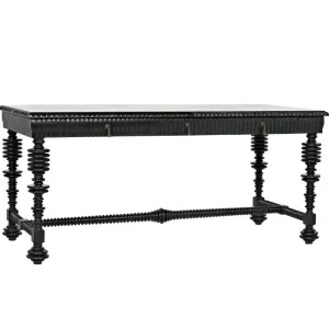 Portuguese Desk, Hand Rubbed Black