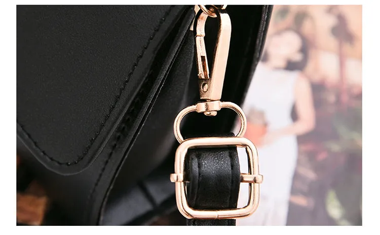 PU Leather Small Flap Crossbody Bag