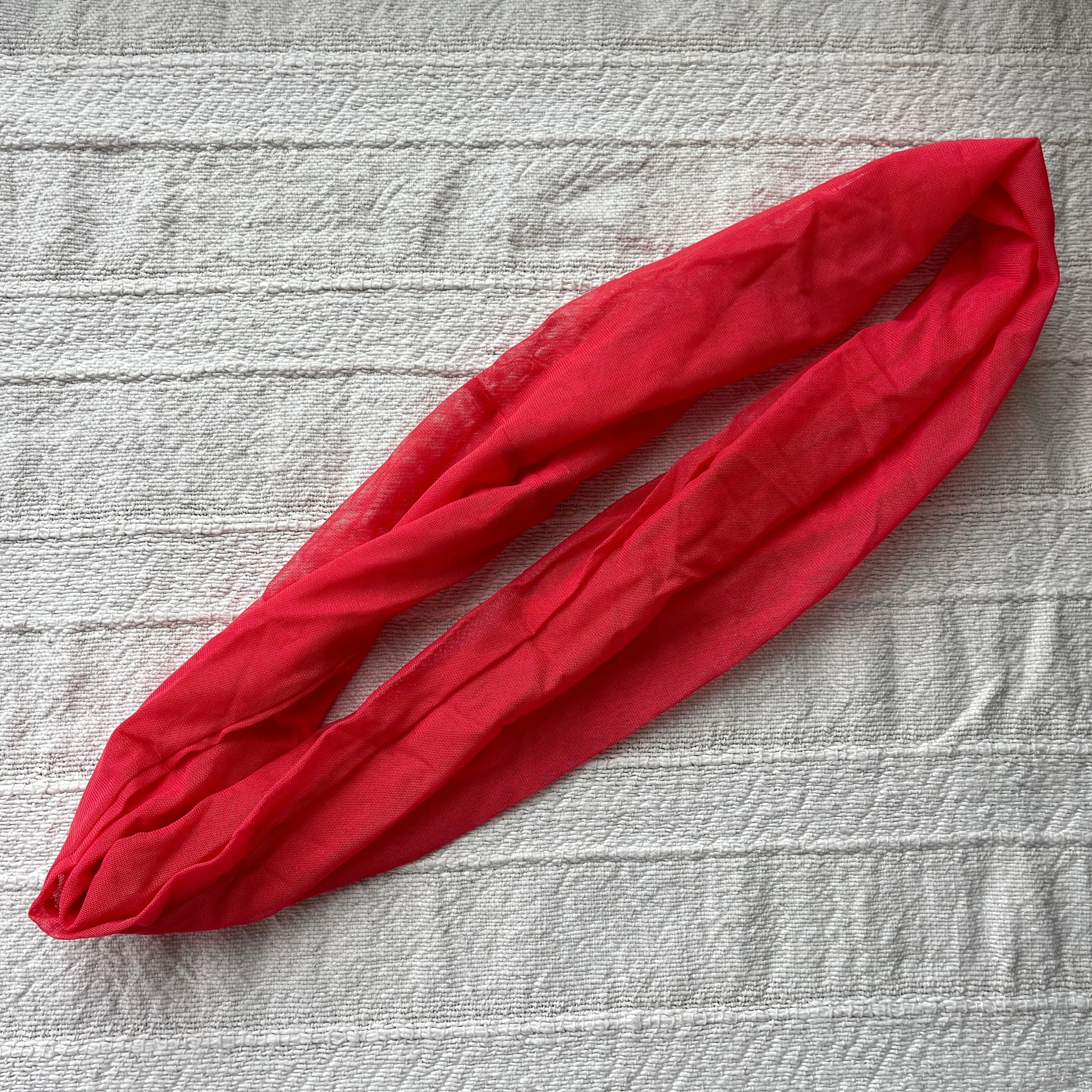 Red Mesh Bun Scarf