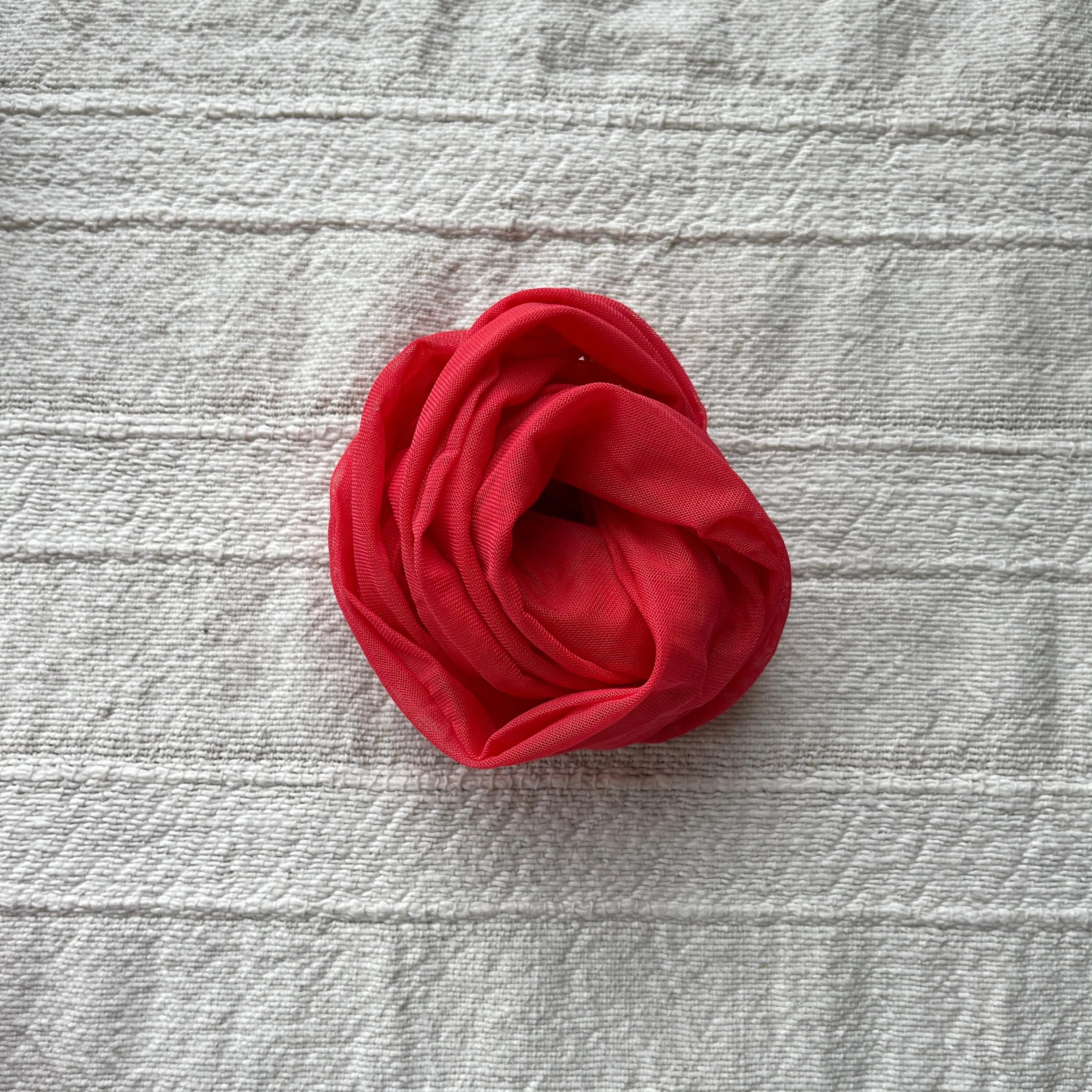 Red Mesh Bun Scarf