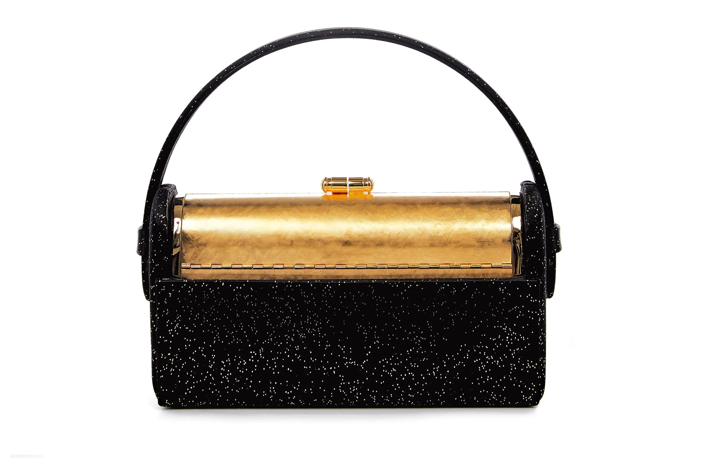 Régine Minaudière in Black Glitter Satin