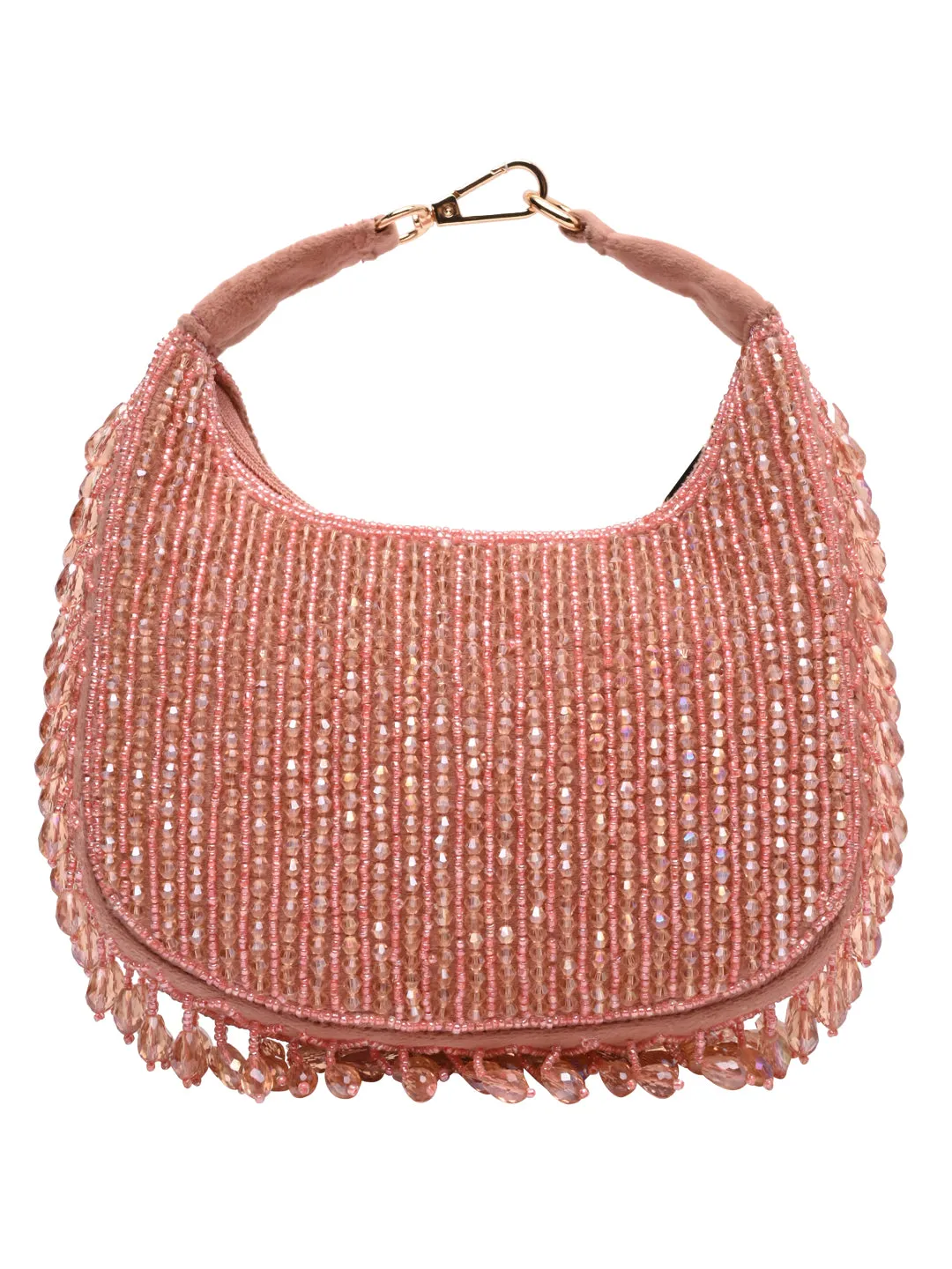 Rocia By Regal Pink Women Crystal Work Handbag