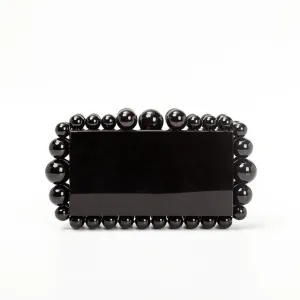Round Bead Acrylic Box Clutch