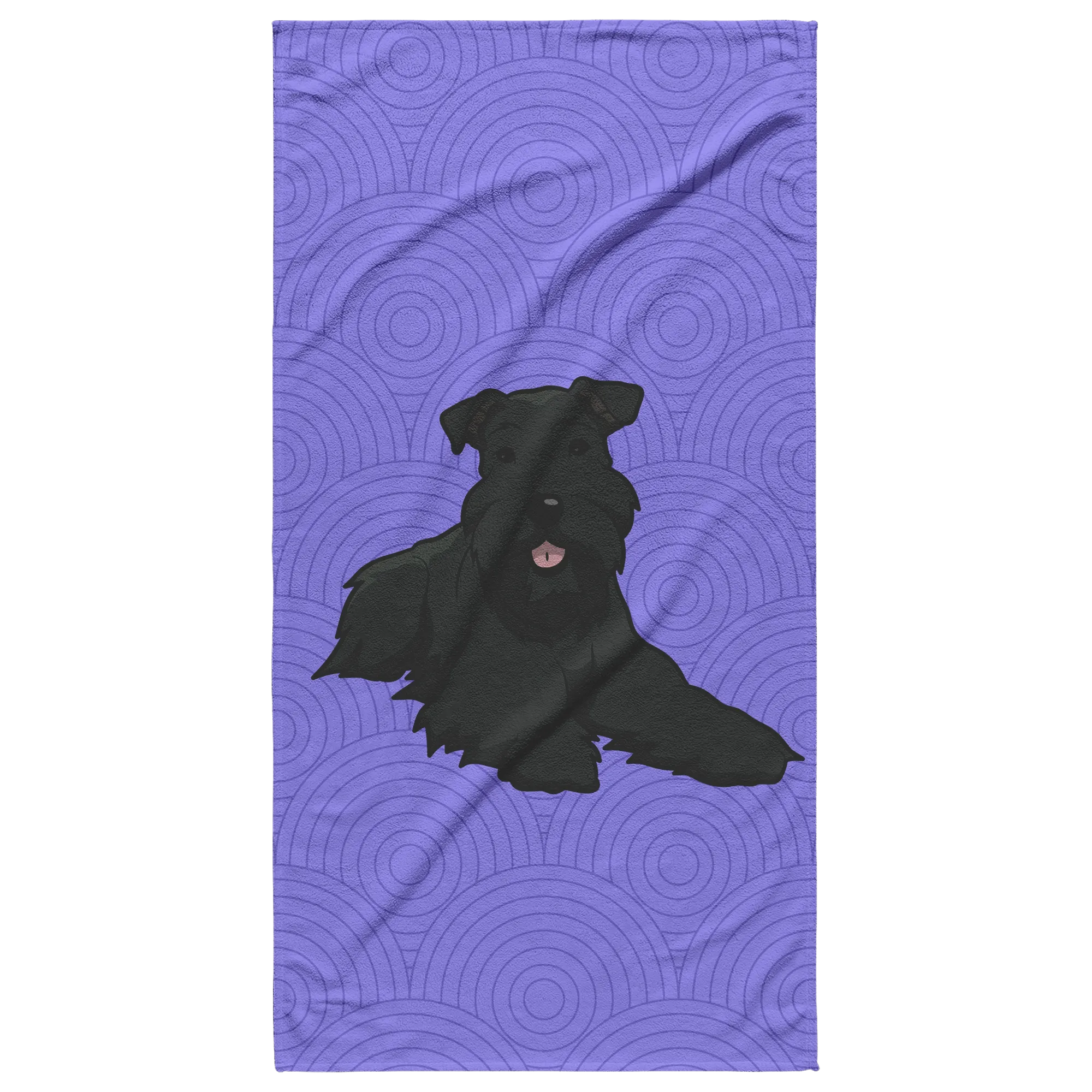 Schnauzer Beach Towel - Black