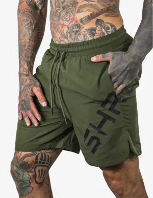 SHRDD Impact - Midcut shorts - Khaki Green