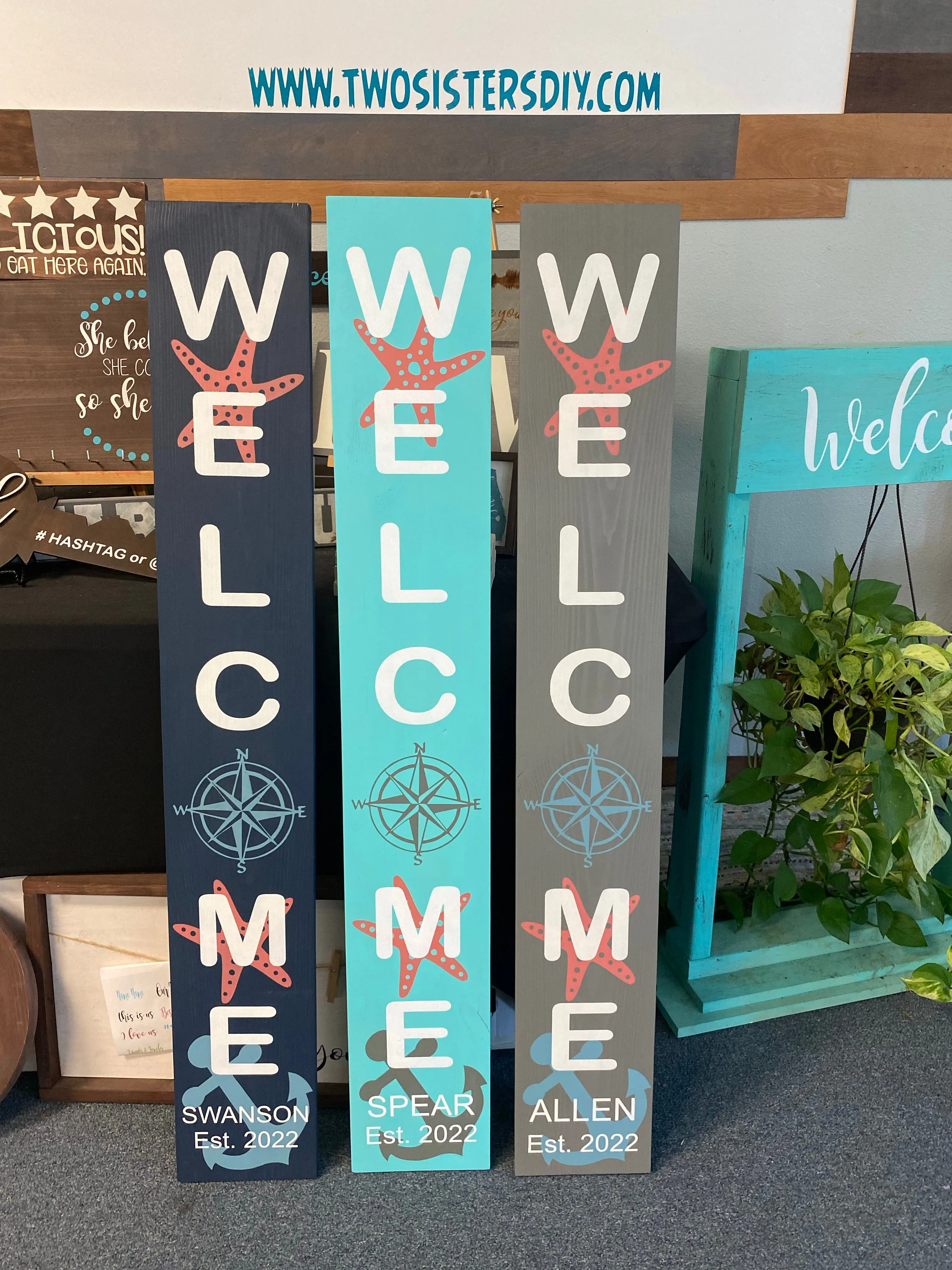 Sign Design - Porch Sign - Welcome Beachy Version