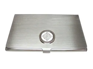 Silver Toned Celtic Design Business Card Holder