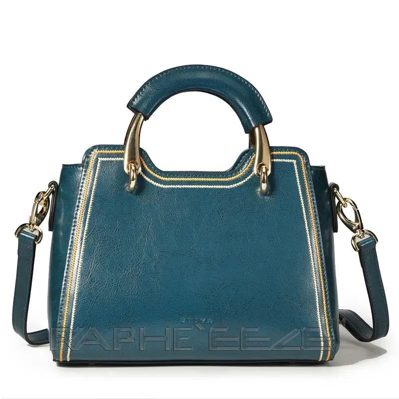 Small Embellished Stylish Shoulder Bag for Woman - Blue Color