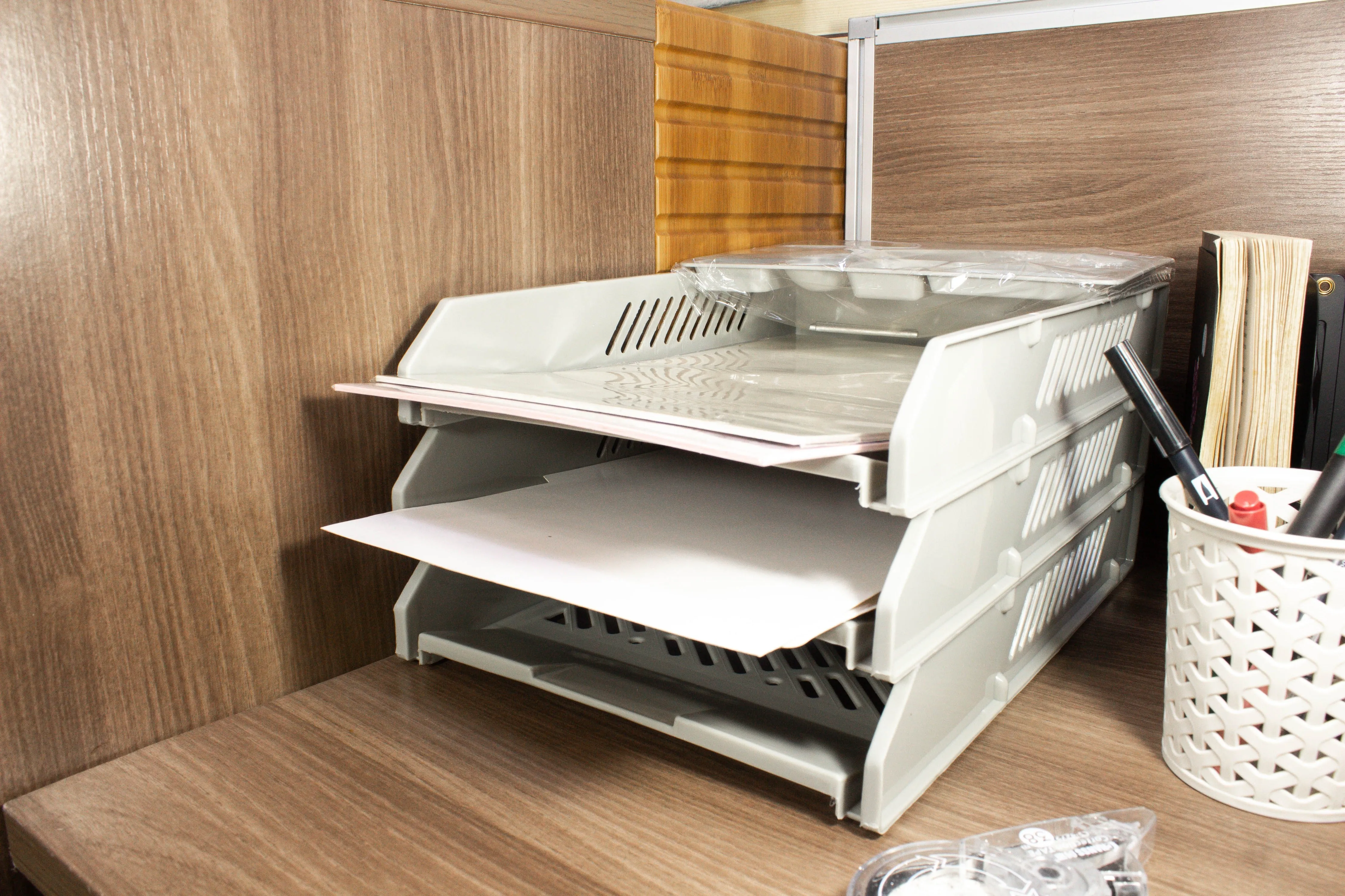 Smart Plastic File Tray with Pen Tray S423 | 3 Layers