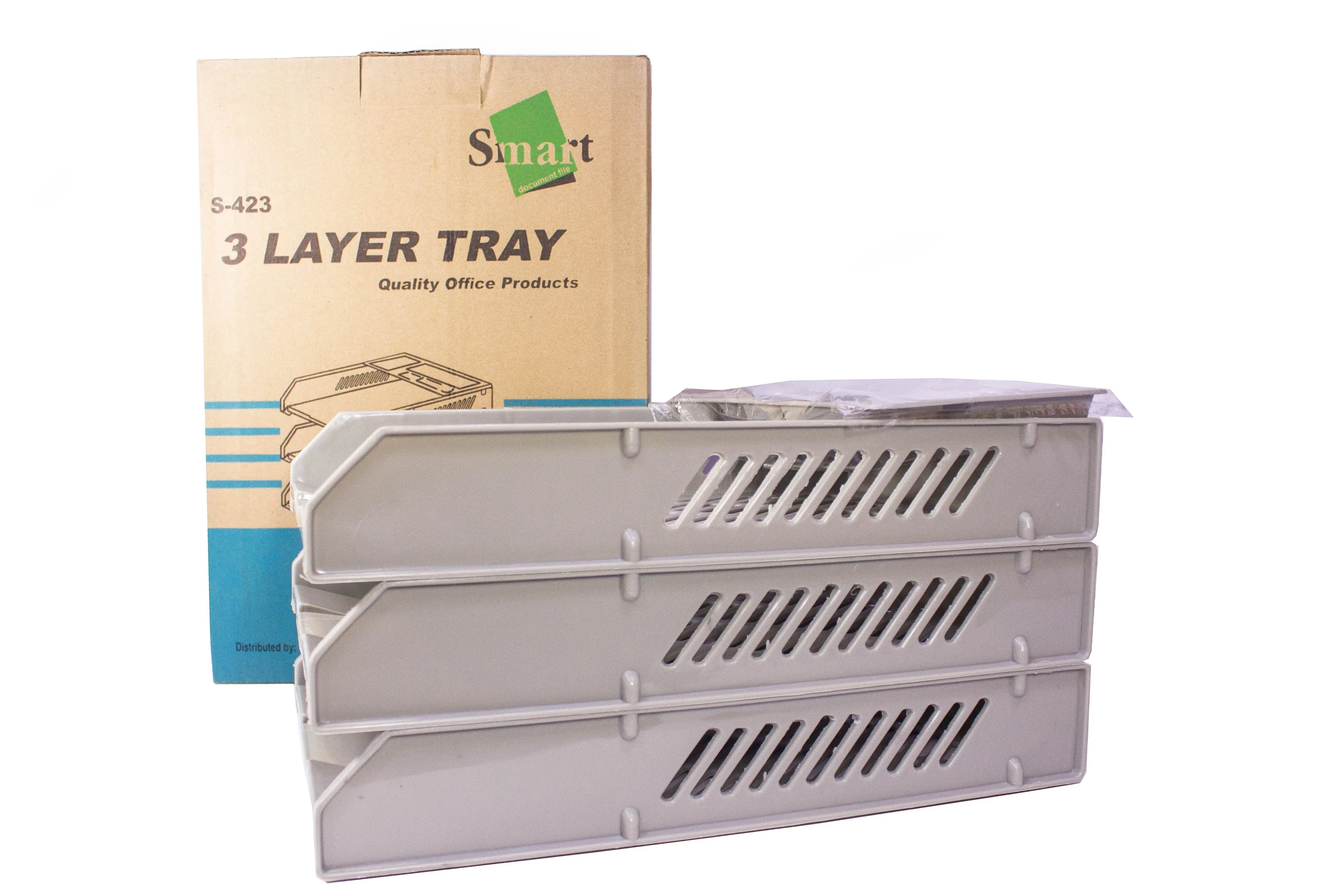 Smart Plastic File Tray with Pen Tray S423 | 3 Layers