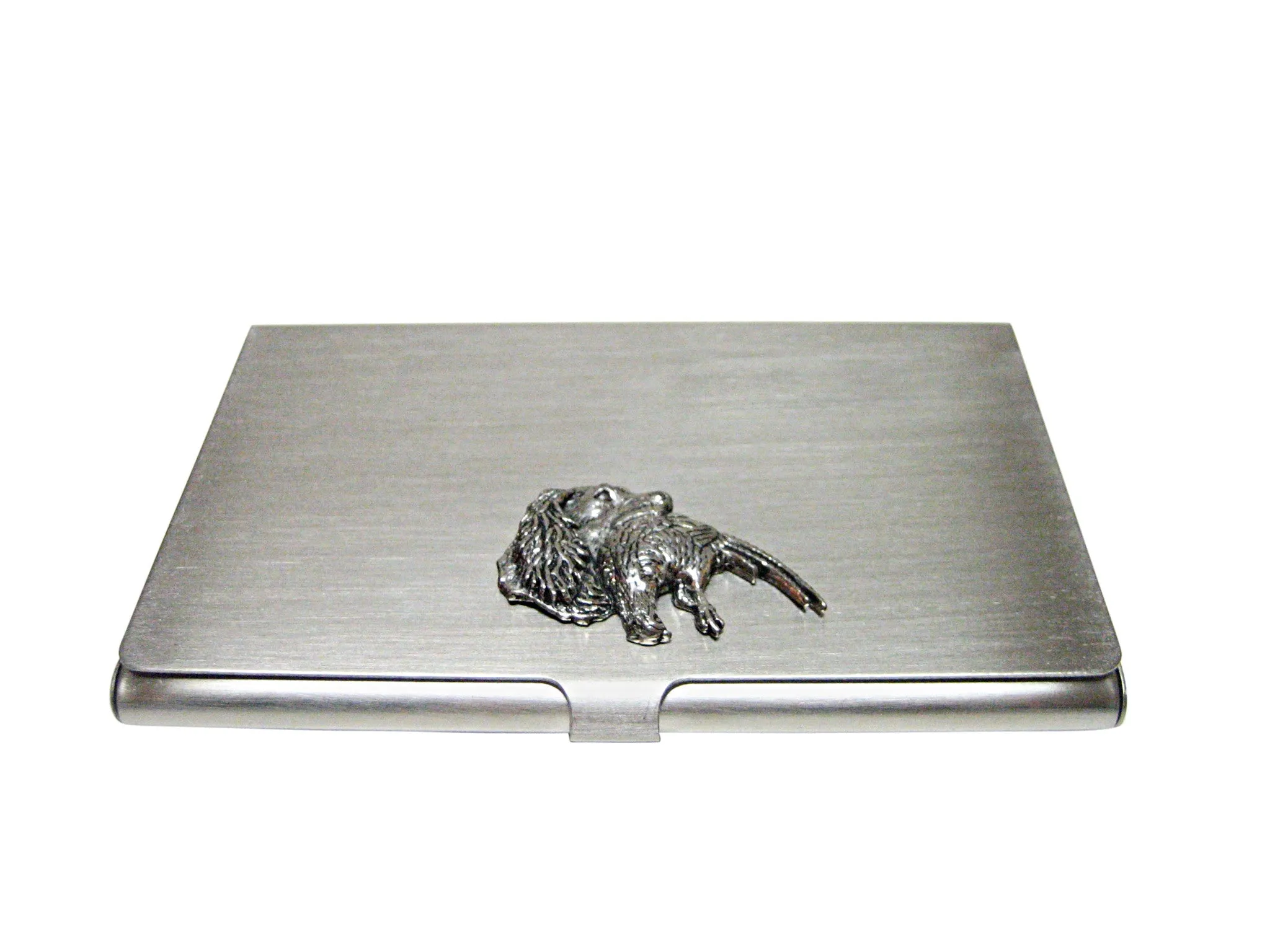 Spaniel Dog with Pheasant Bird Business Card Holder