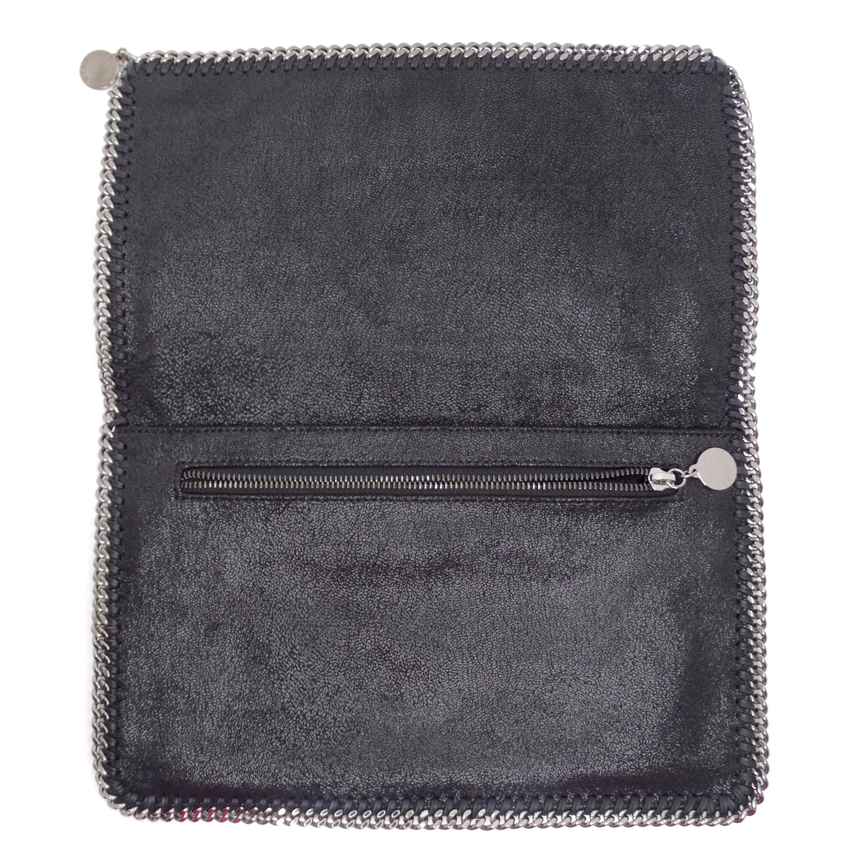 Stella McCartney Falabella Zipper Trim Fold Over Clutch