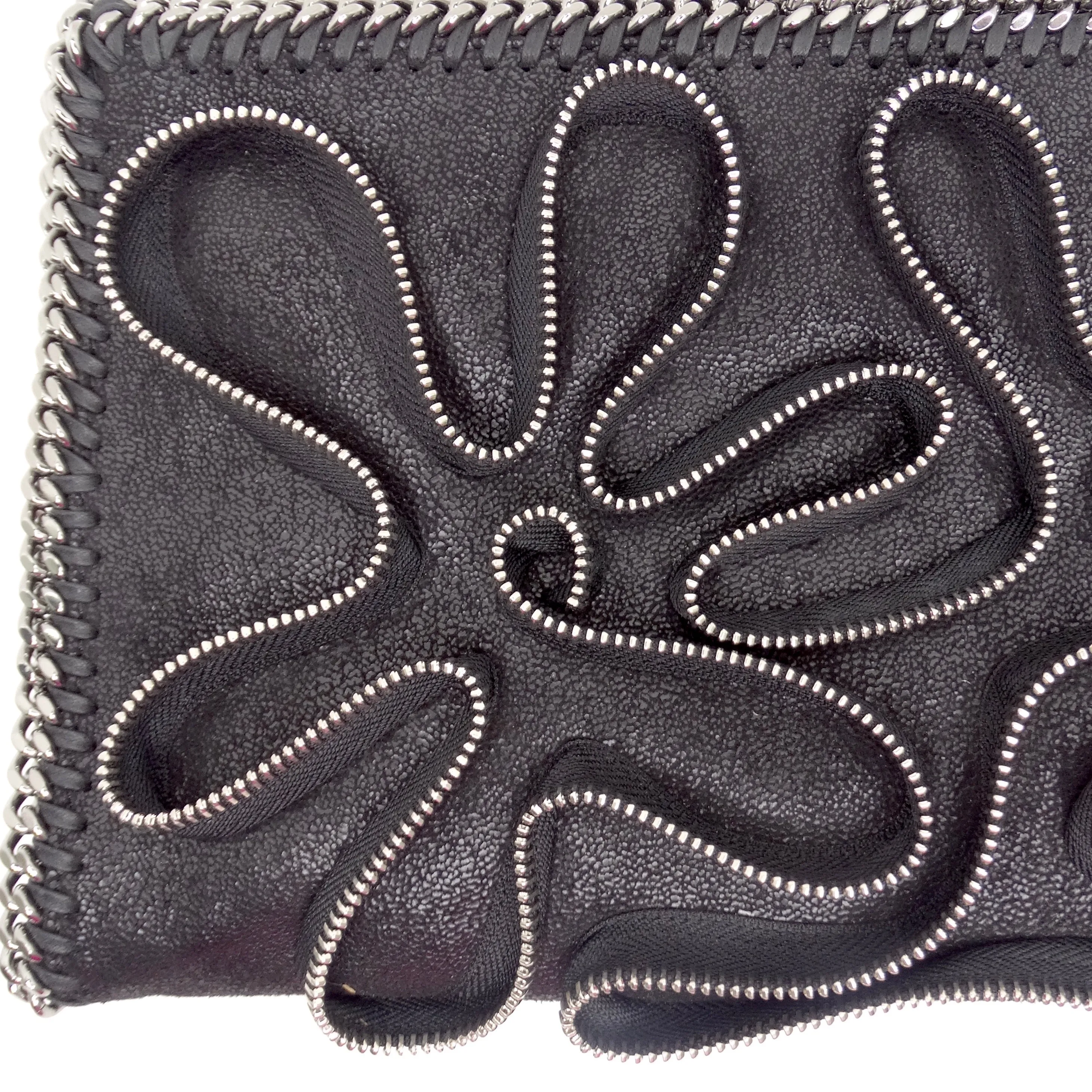 Stella McCartney Falabella Zipper Trim Fold Over Clutch