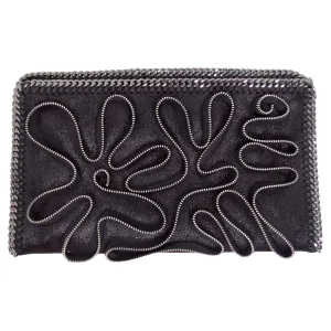 Stella McCartney Falabella Zipper Trim Fold Over Clutch