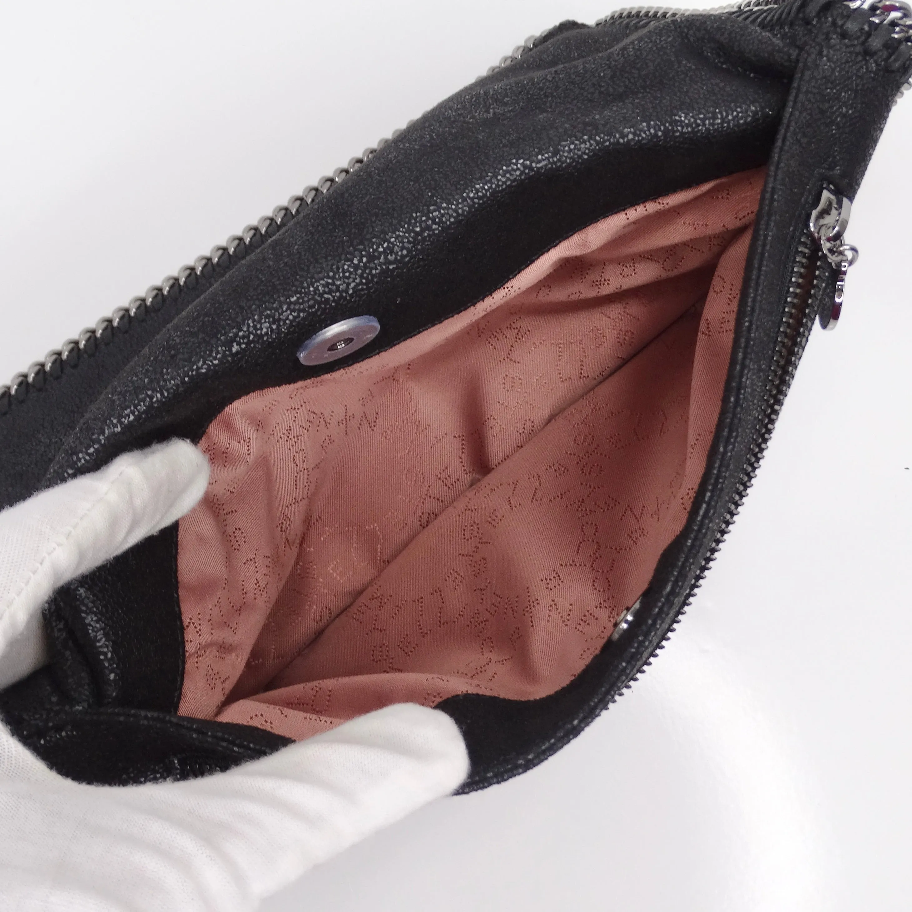 Stella McCartney Falabella Zipper Trim Fold Over Clutch