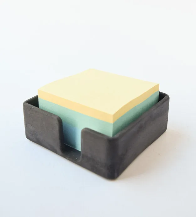 Sticky Note Holder - Desk Accessories - Desk Organizer - Modern Desk - Minimalist - Concrete - Cement