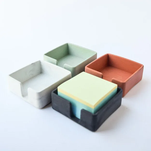 Sticky Note Holder - Desk Accessories - Desk Organizer - Modern Desk - Minimalist - Concrete - Cement